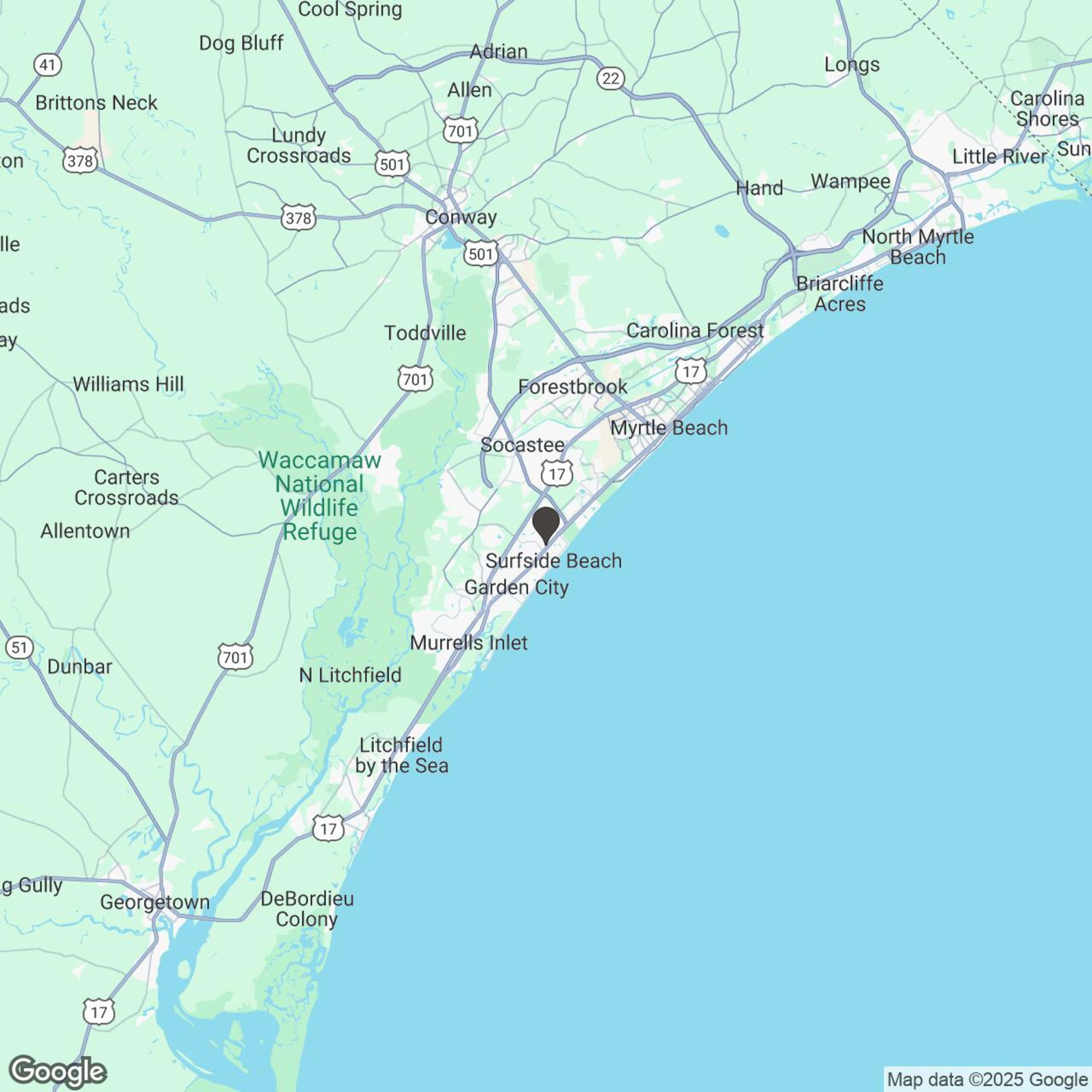 Map showing location of All You Can Drive Special!