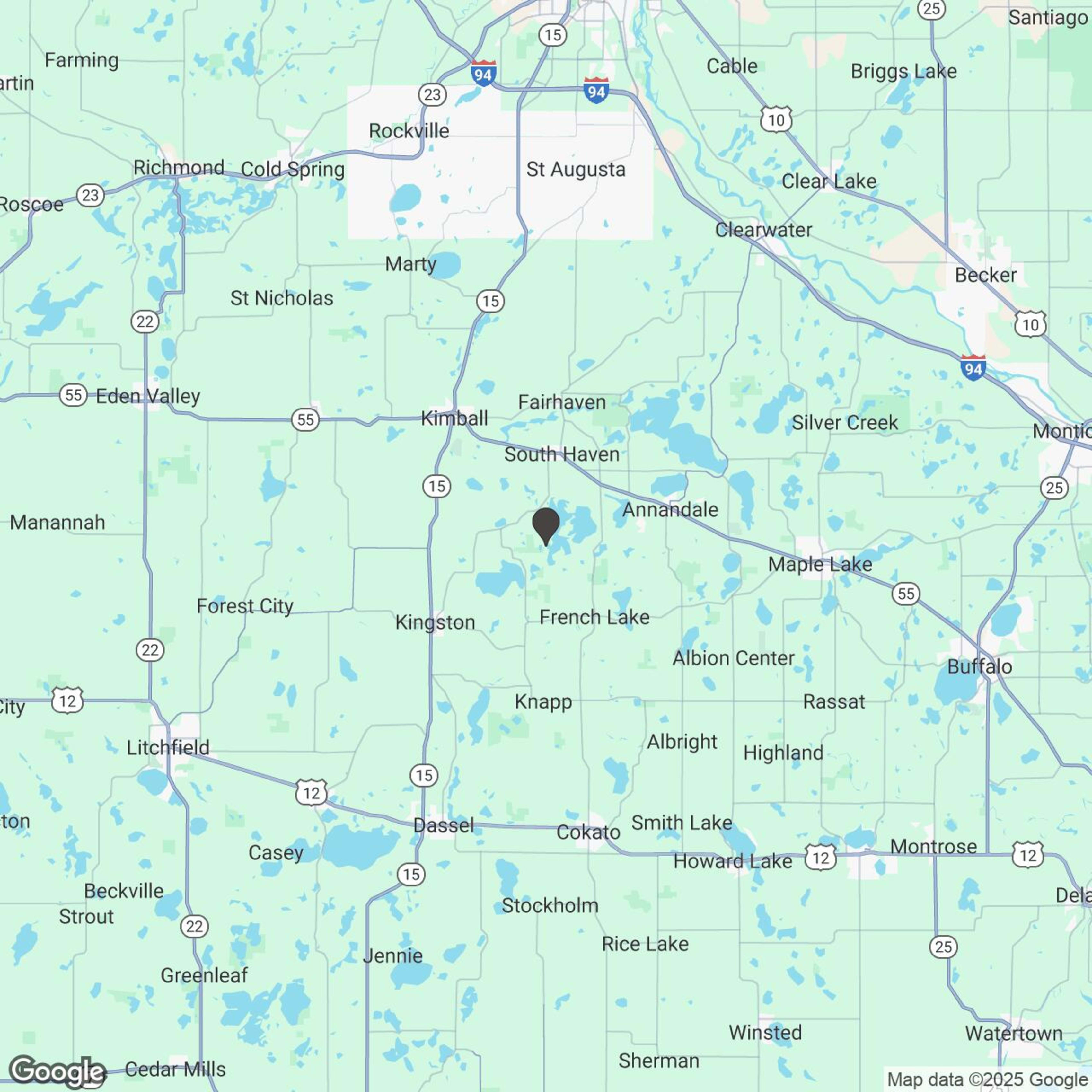 Map showing location of Lake Sylvia Boat Adventure