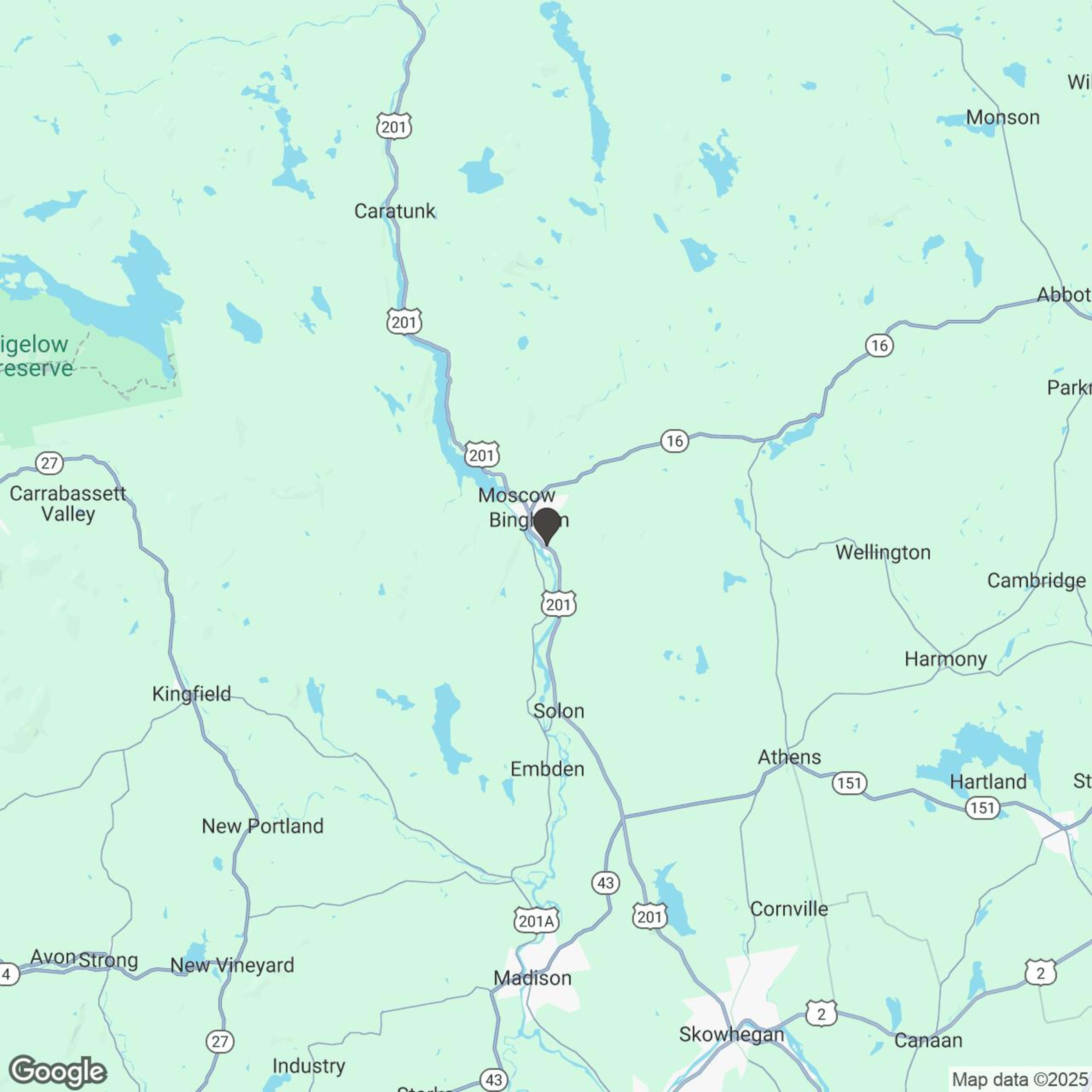 Map showing location of Bingham Off-Road Rentals