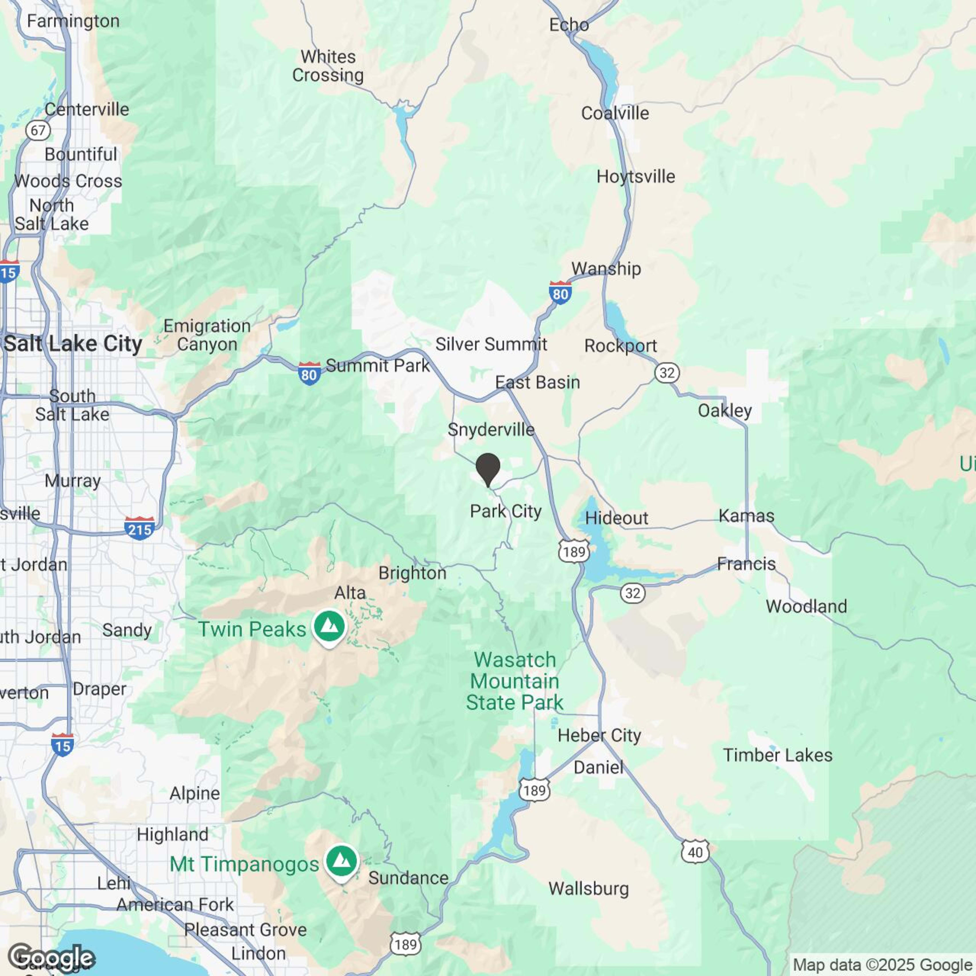 Map showing location of SLINGSHOT - PARK CITY