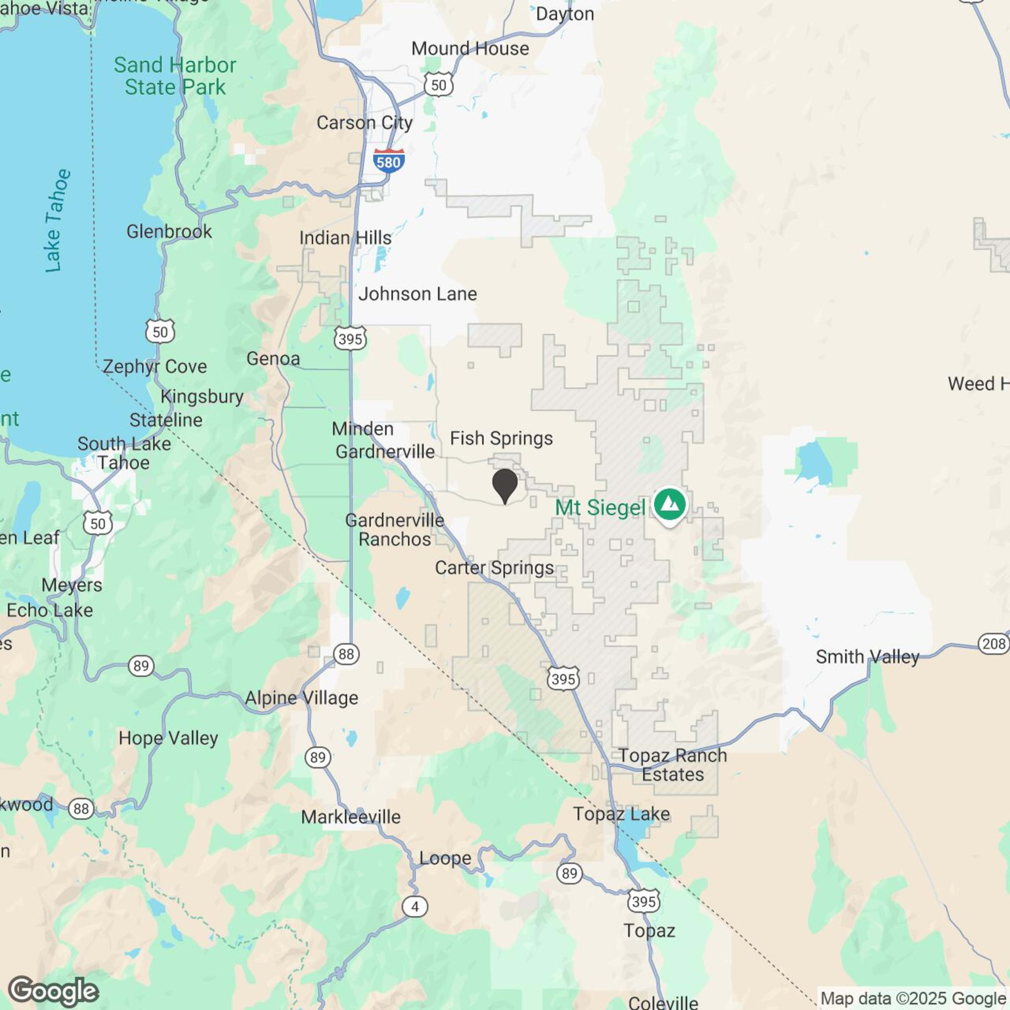 Map showing location of Mt. Siegel Summit Loop - About 4.5 Hours