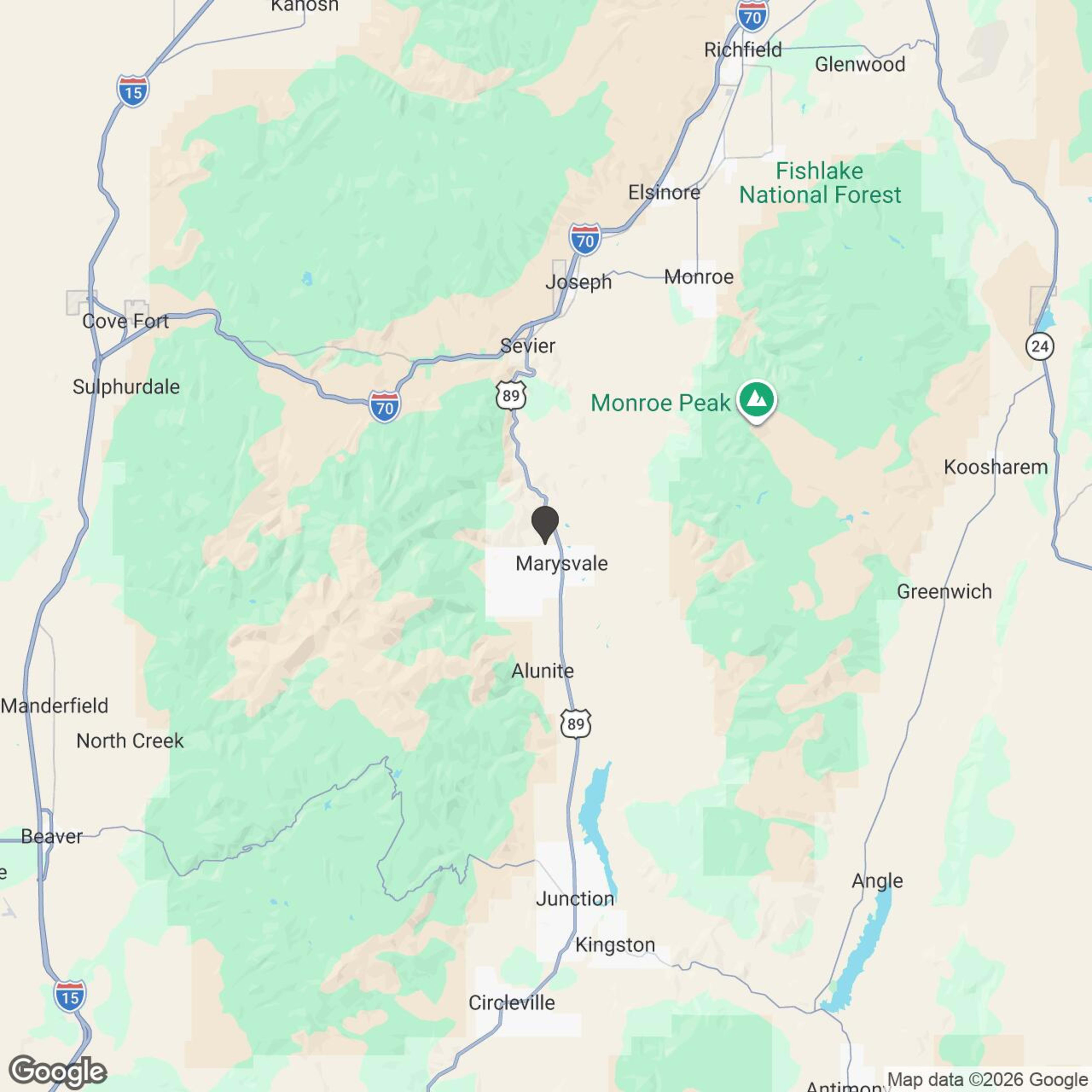Map showing location of Jorgensen | Piute Trail Off-Road Rentals