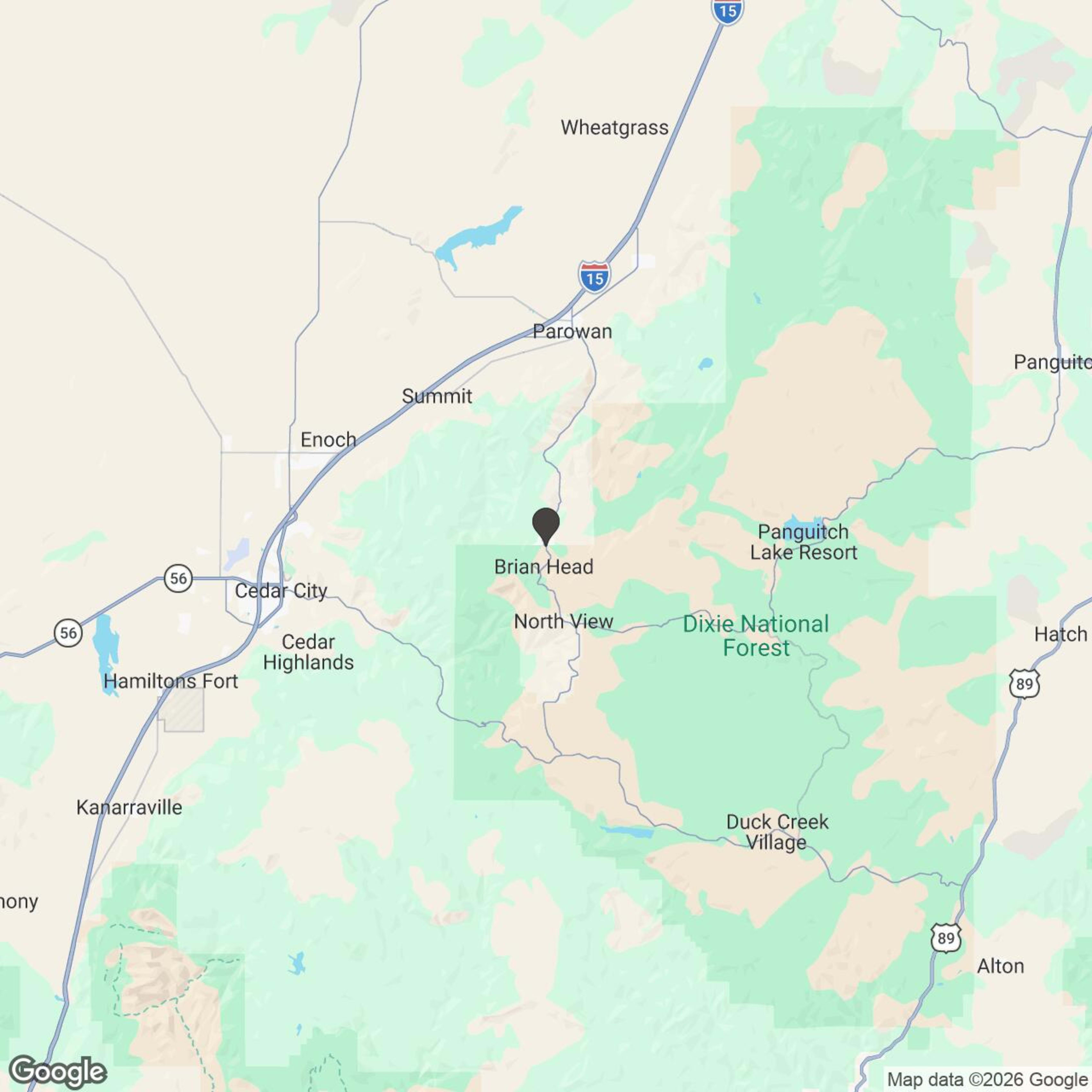 Map showing location of Brian Head, Utah Locals Only Special from $275 for up to 6 hours of Adventuring! Monday thru Thursday weekly!
