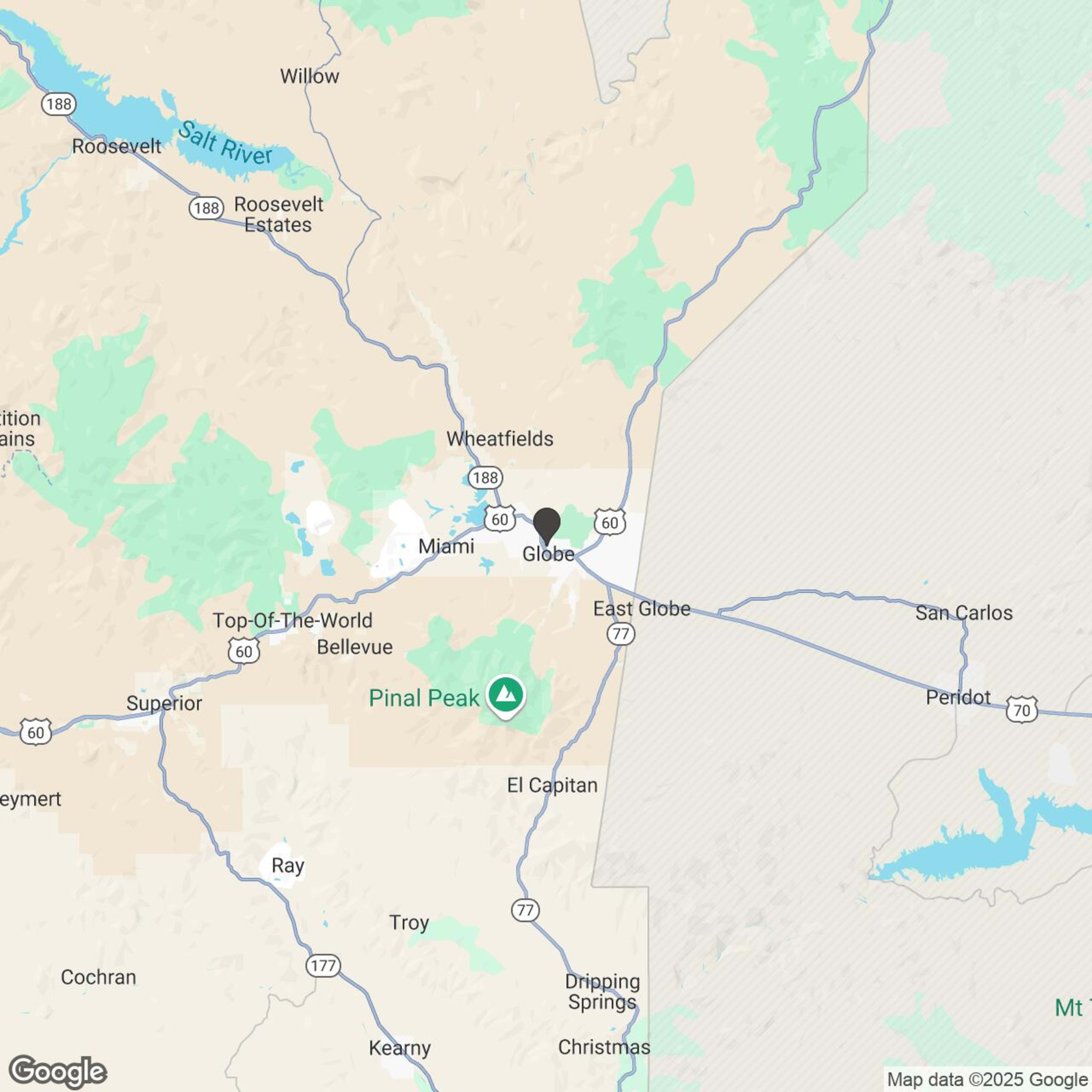 Map showing location of Hourly Off-Road Rentals 
