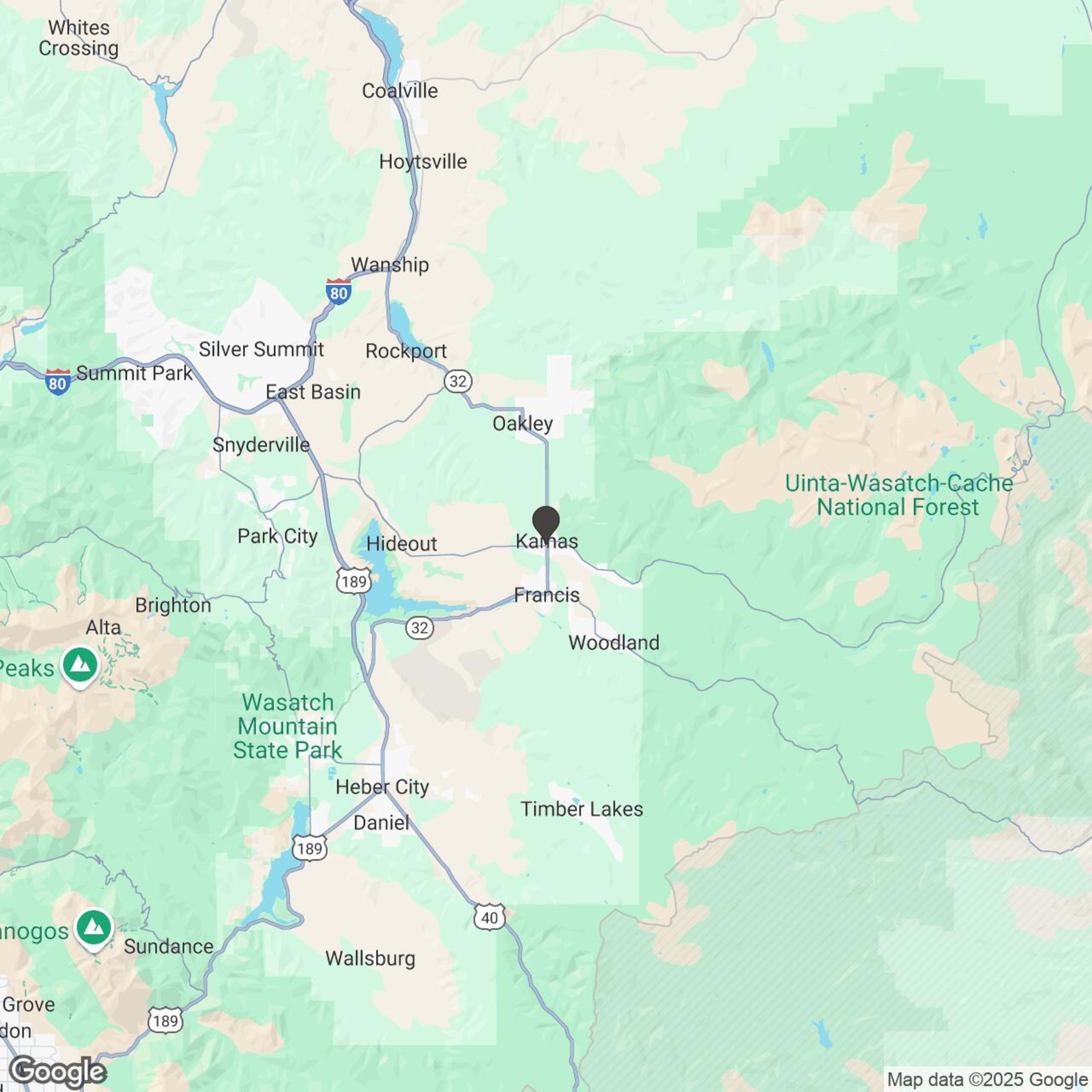 Map showing location of Snowmobile Guided Mirror Lake Scenic Tour