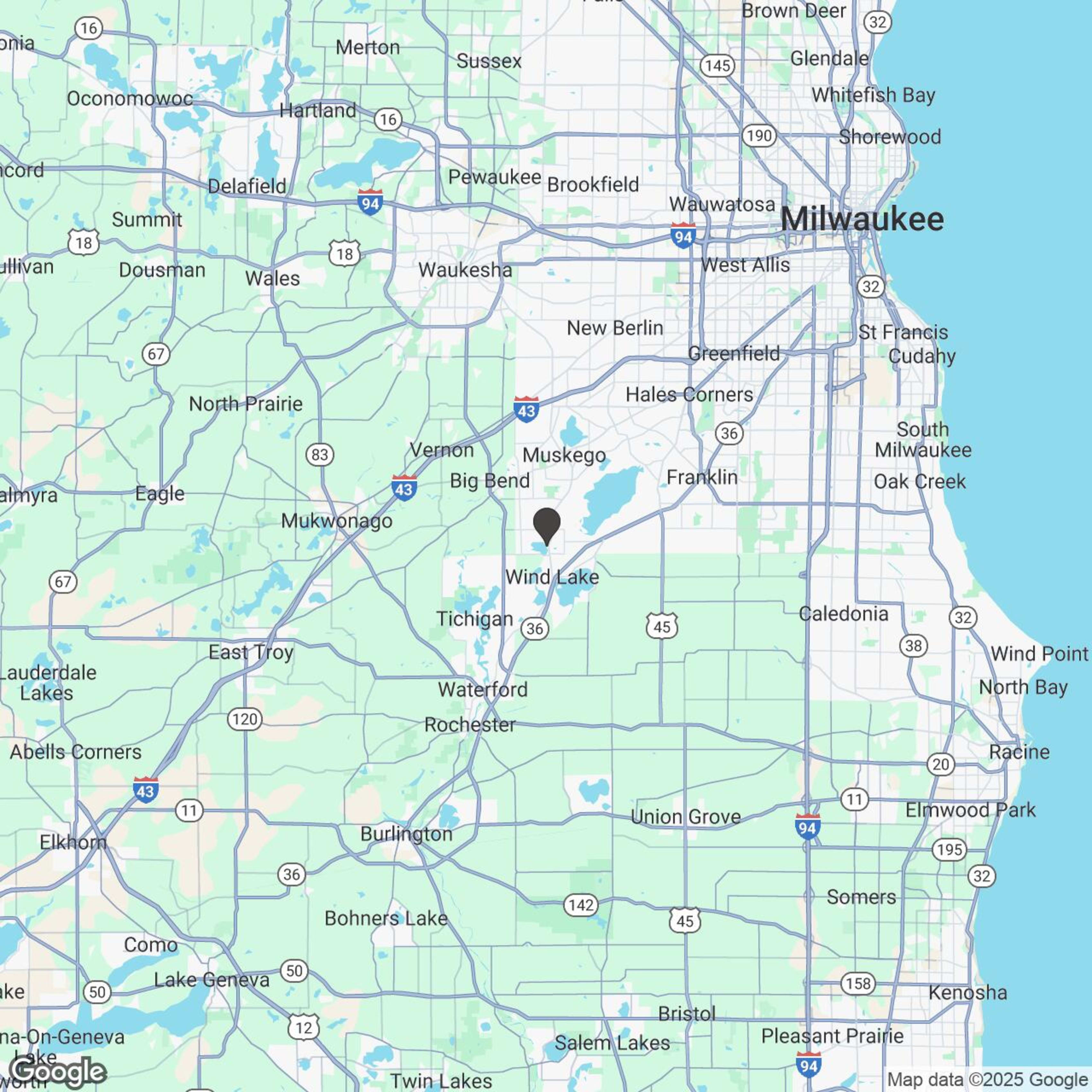 Map showing location of Wisconsin Self-Guided Motorcycle Tour