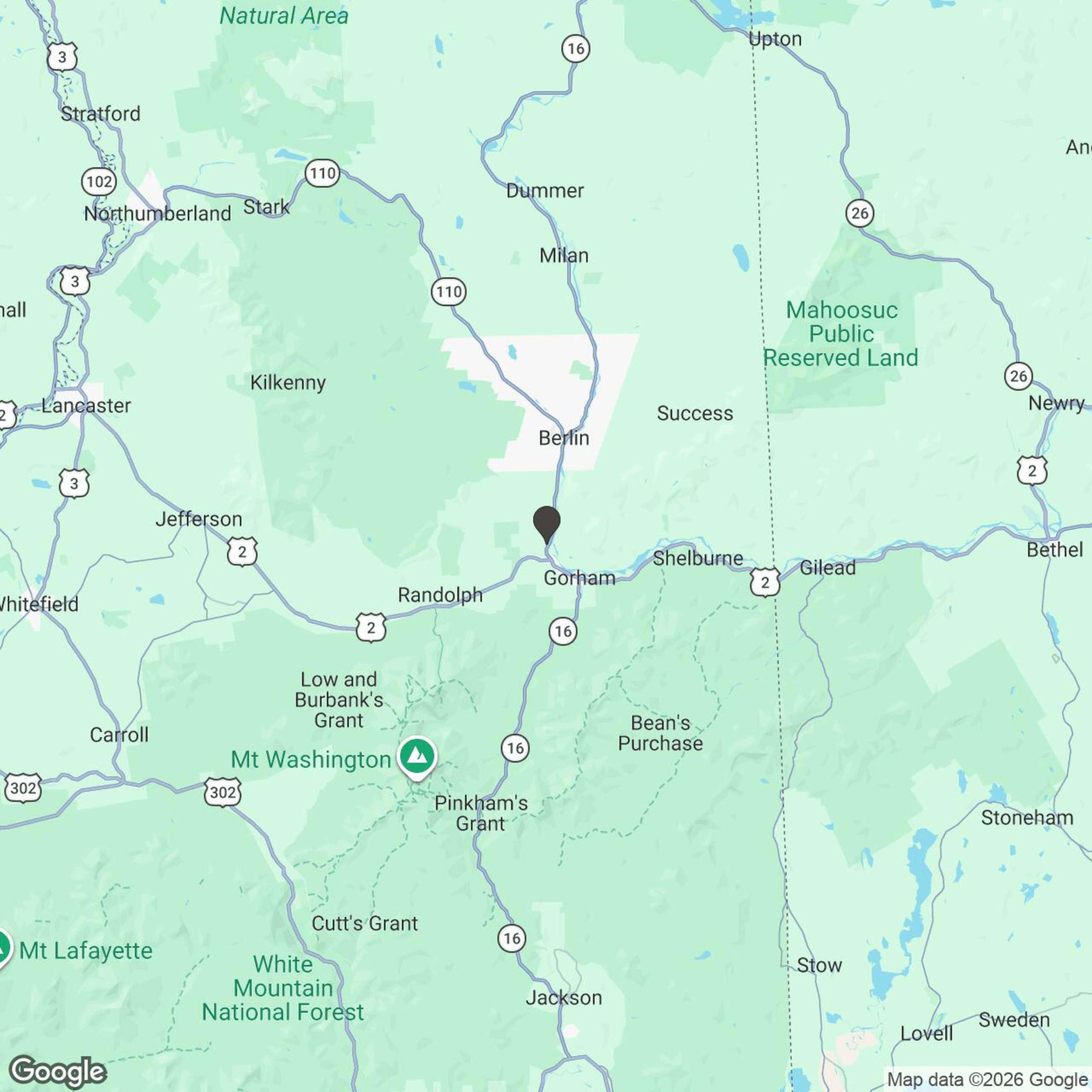 Map showing location of Guided White Mountain ATV Adventure