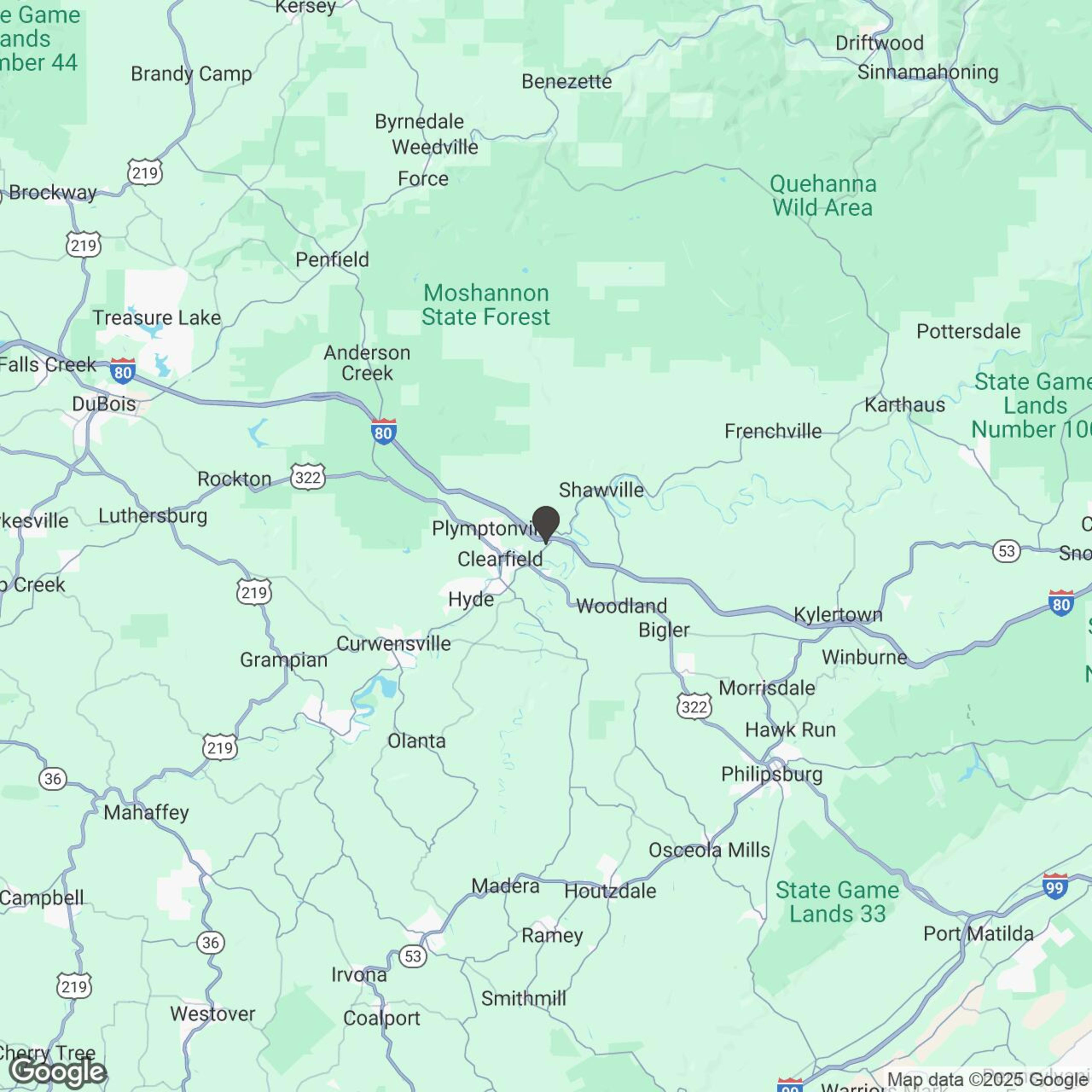 Map showing location of Gift Card