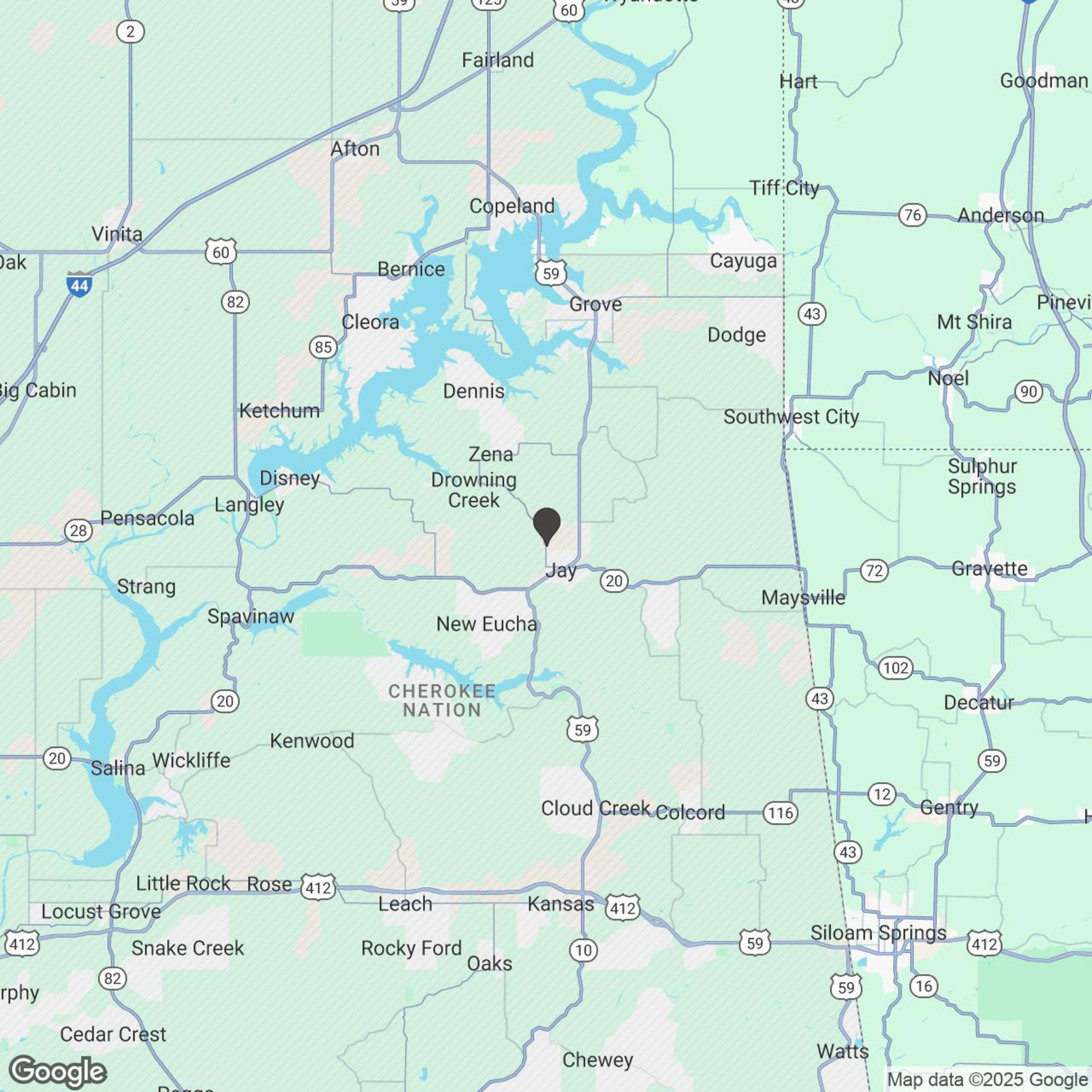 Map showing location of UTV Rental Package 