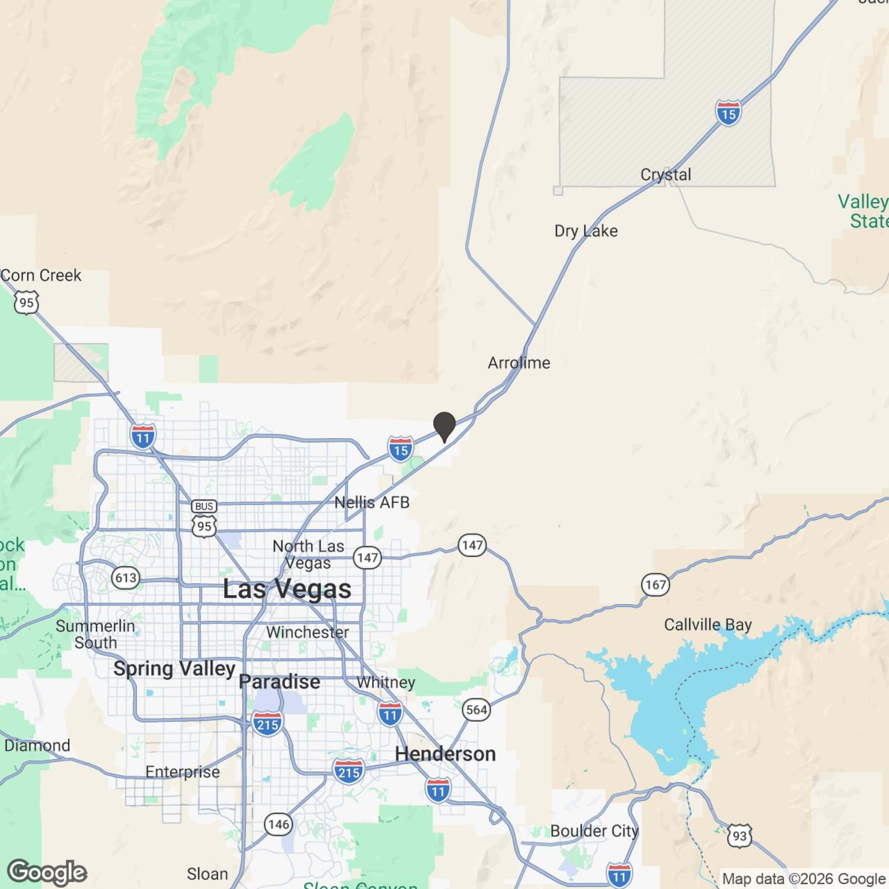 Map showing location of Nellis Dunes Self Guided RZR Rental (2HR/4HR)