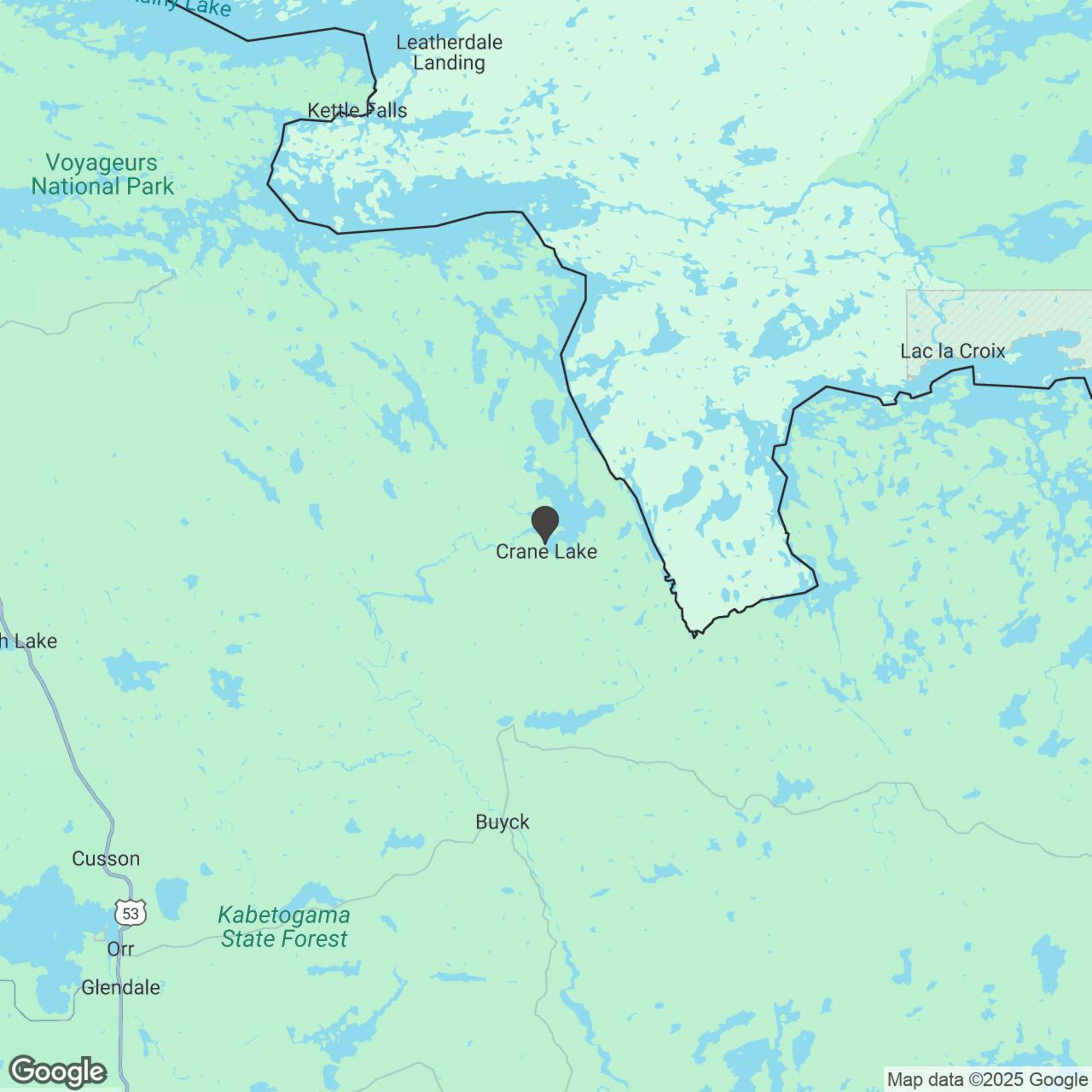 Map showing location of Explore Voyageurs
