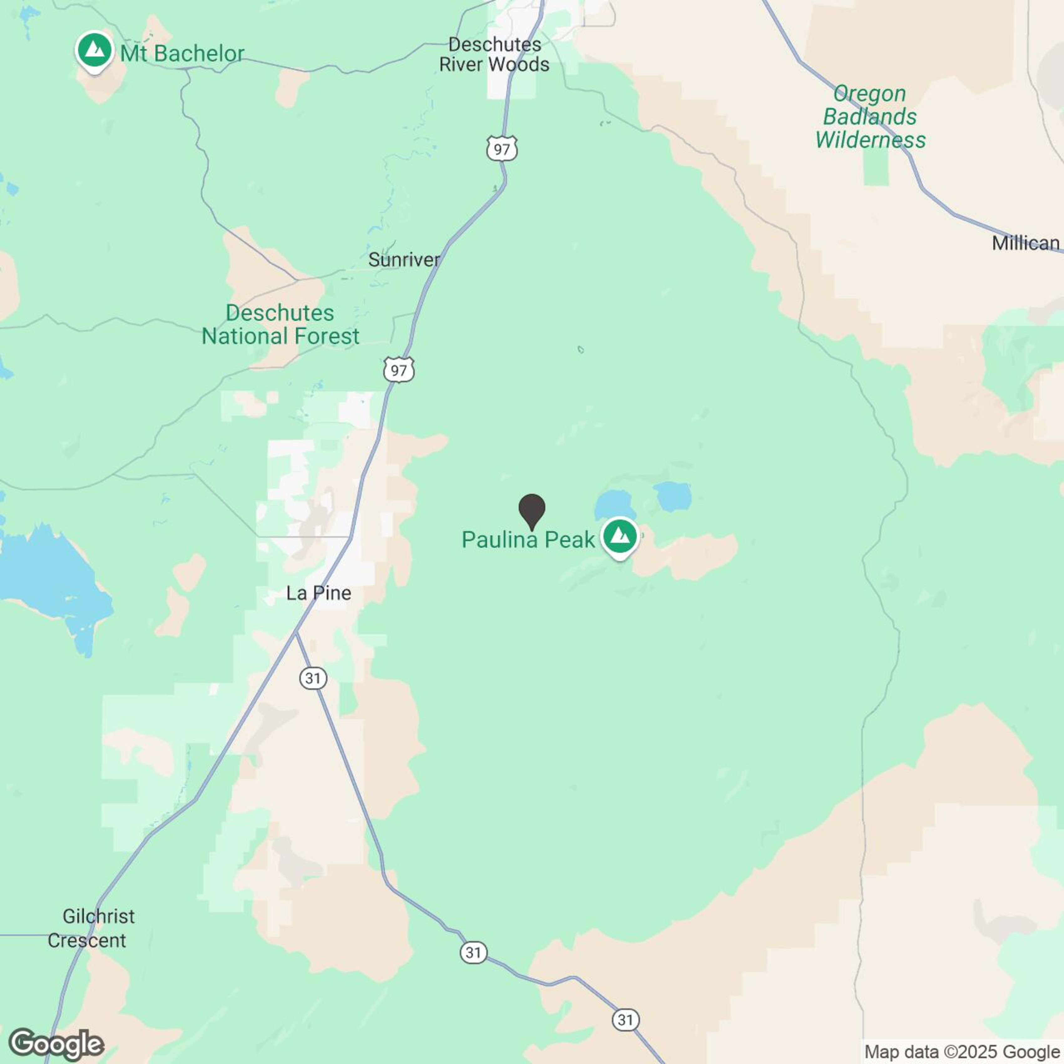 Map showing location of Sunset Snowmobile Tour