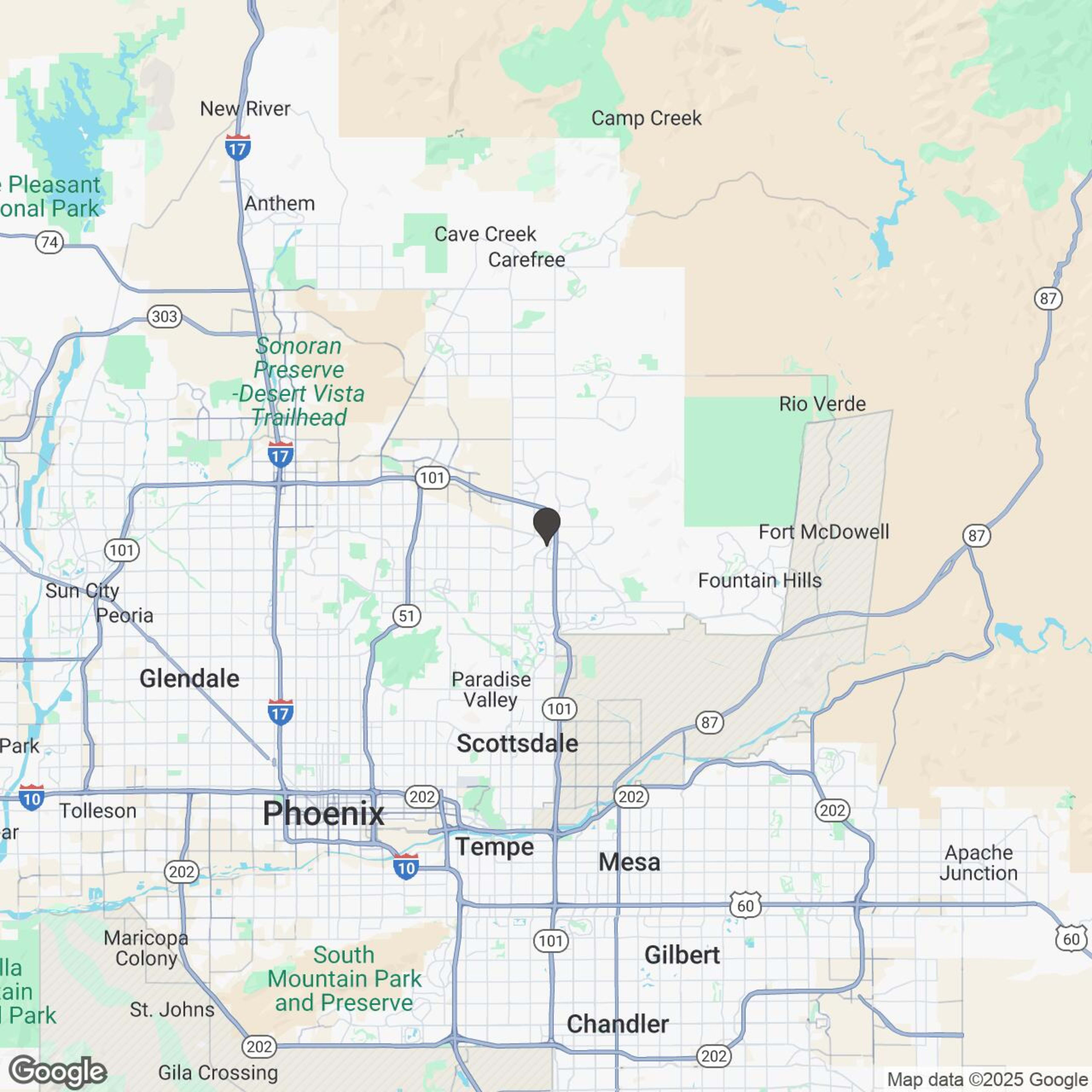 Map showing location of Multi-Day Indian Motorcycle Rental