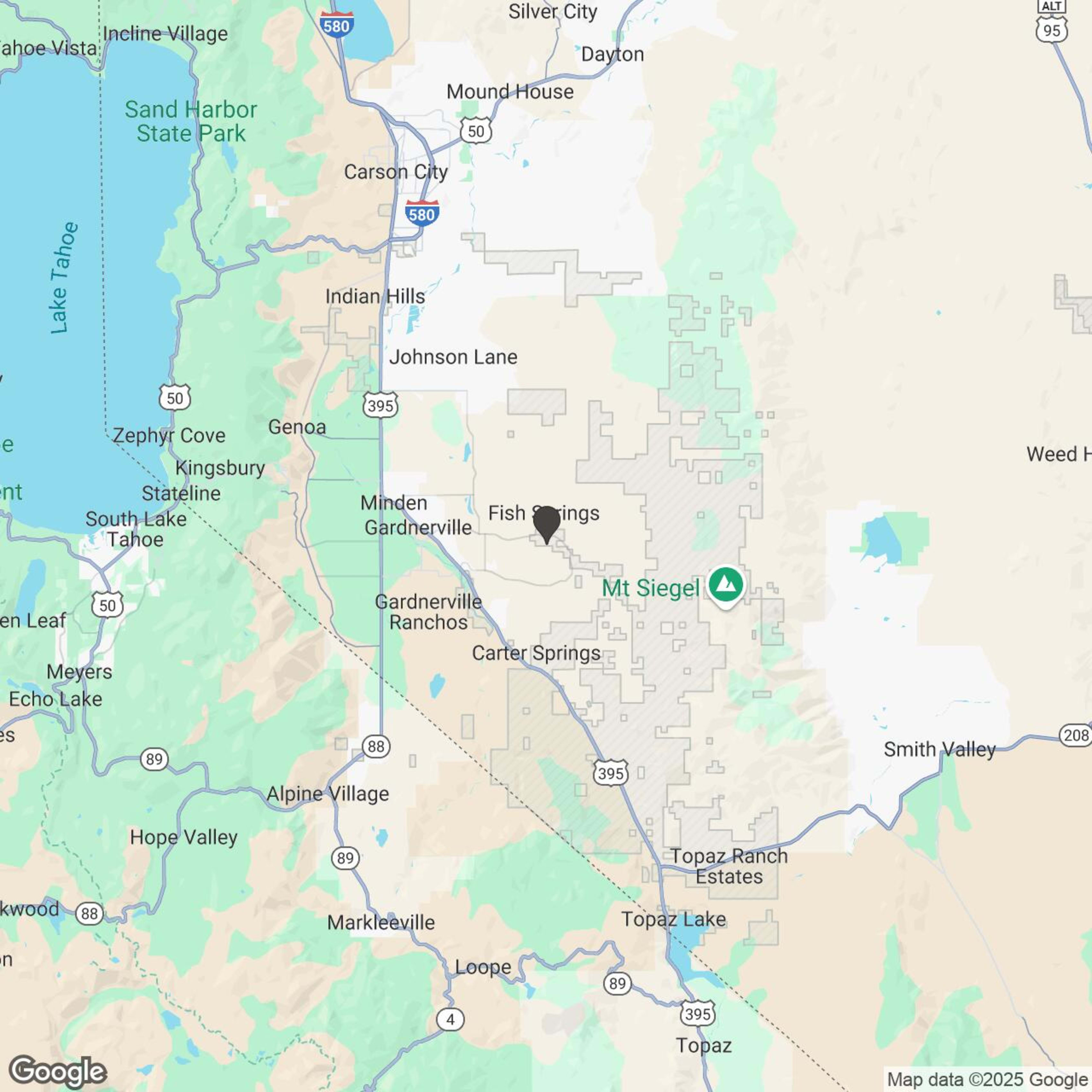 Map showing location of Pine Nut 30 Mile Loop - About 2 Hours