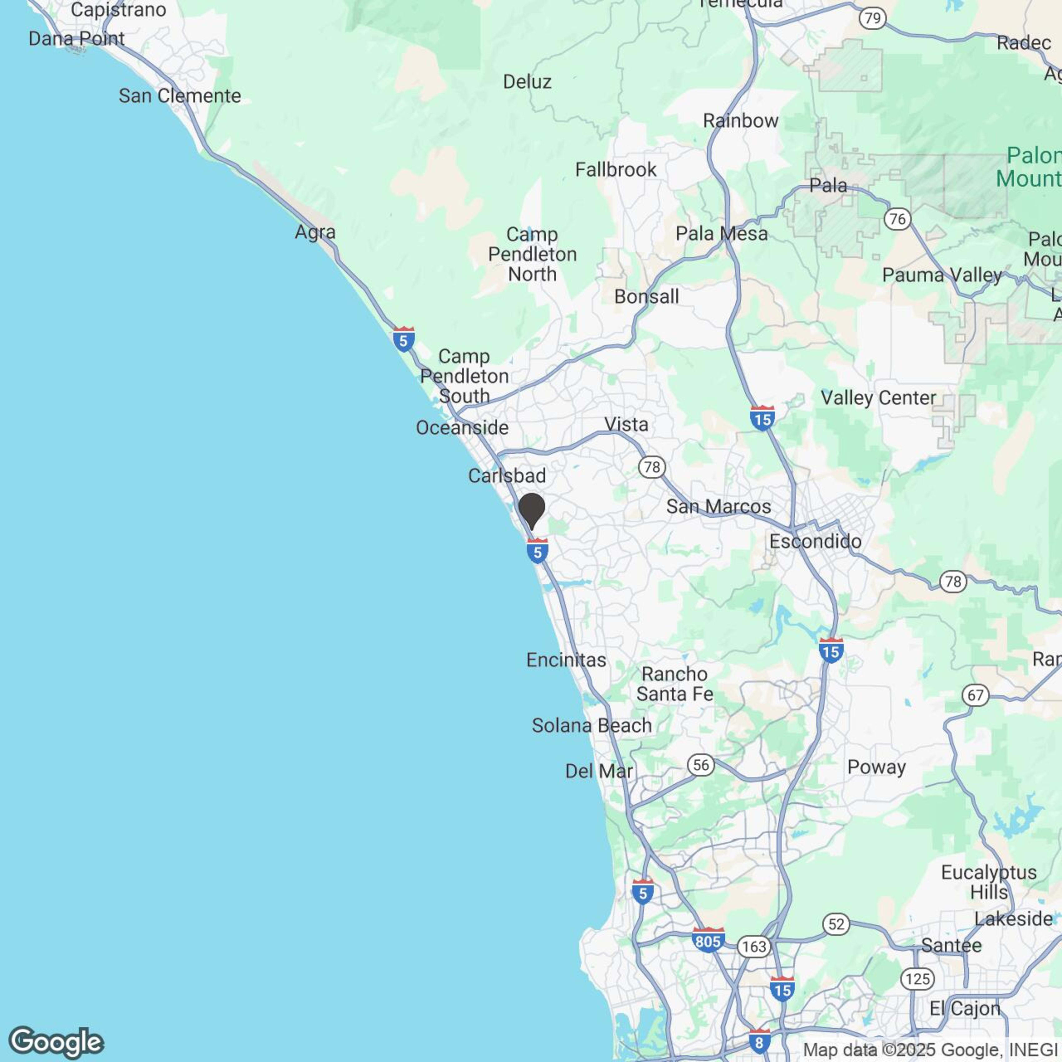 Map showing location of SoCal Performance Circuit