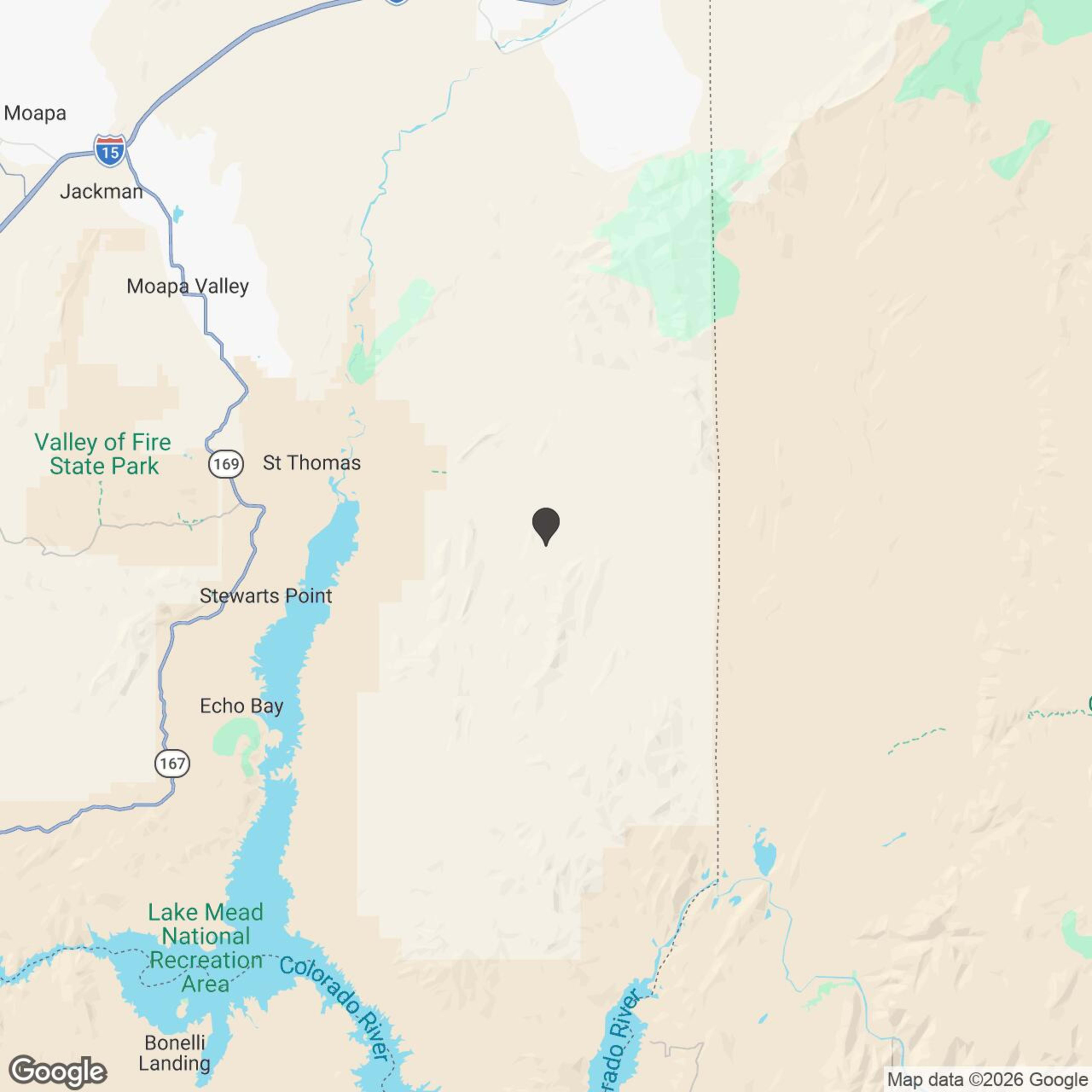 Map showing location of Gold Butte/Mesquite-6 Hour Rental