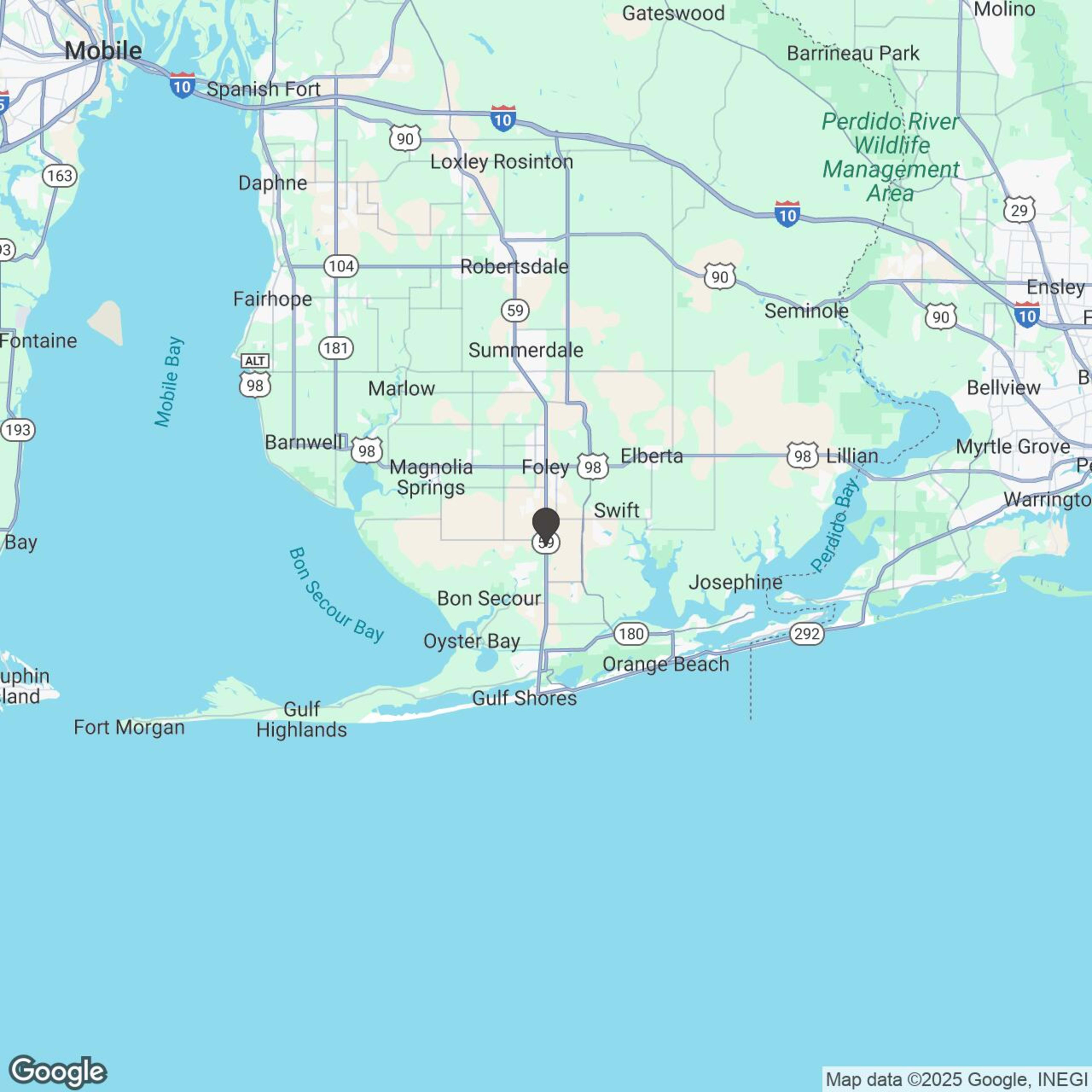 Map showing location of Night Rider Special!