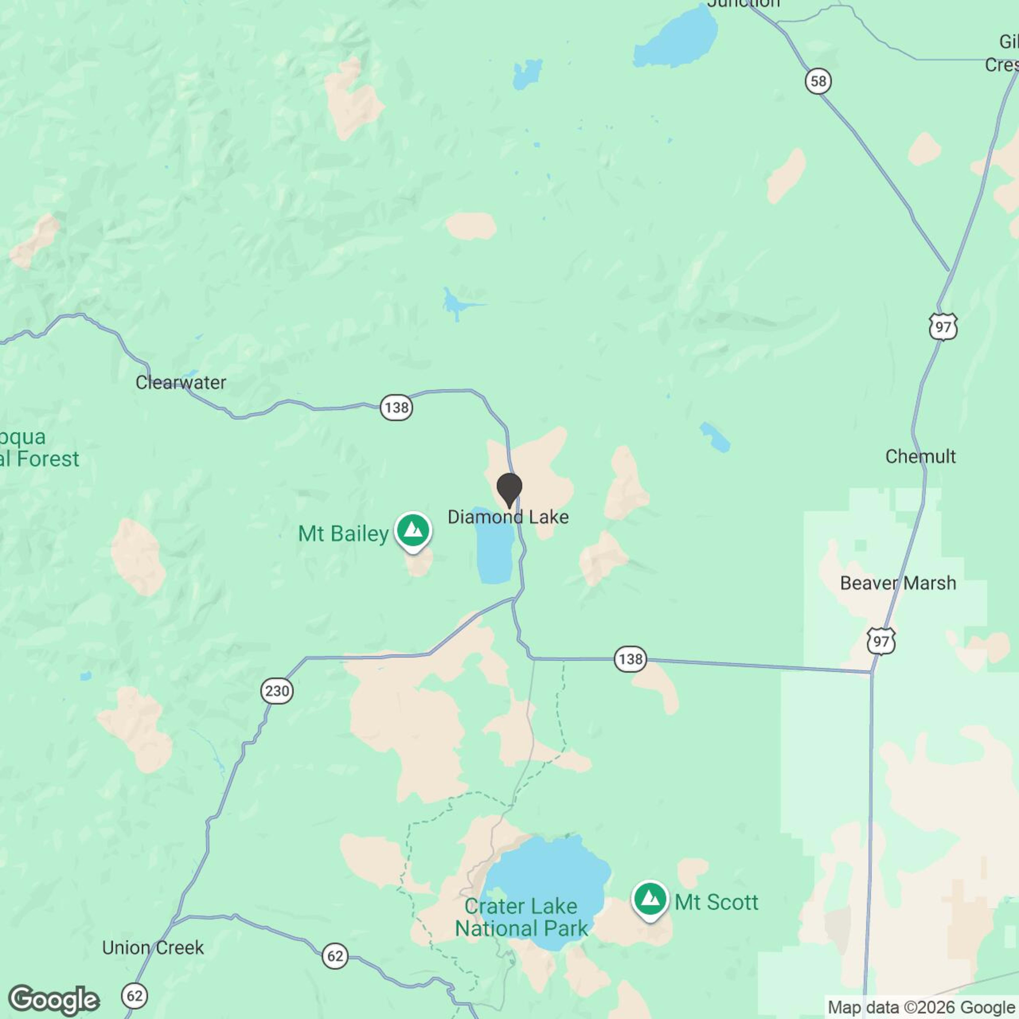 Map showing location of 1 Hour try it out Snowmobile Rental