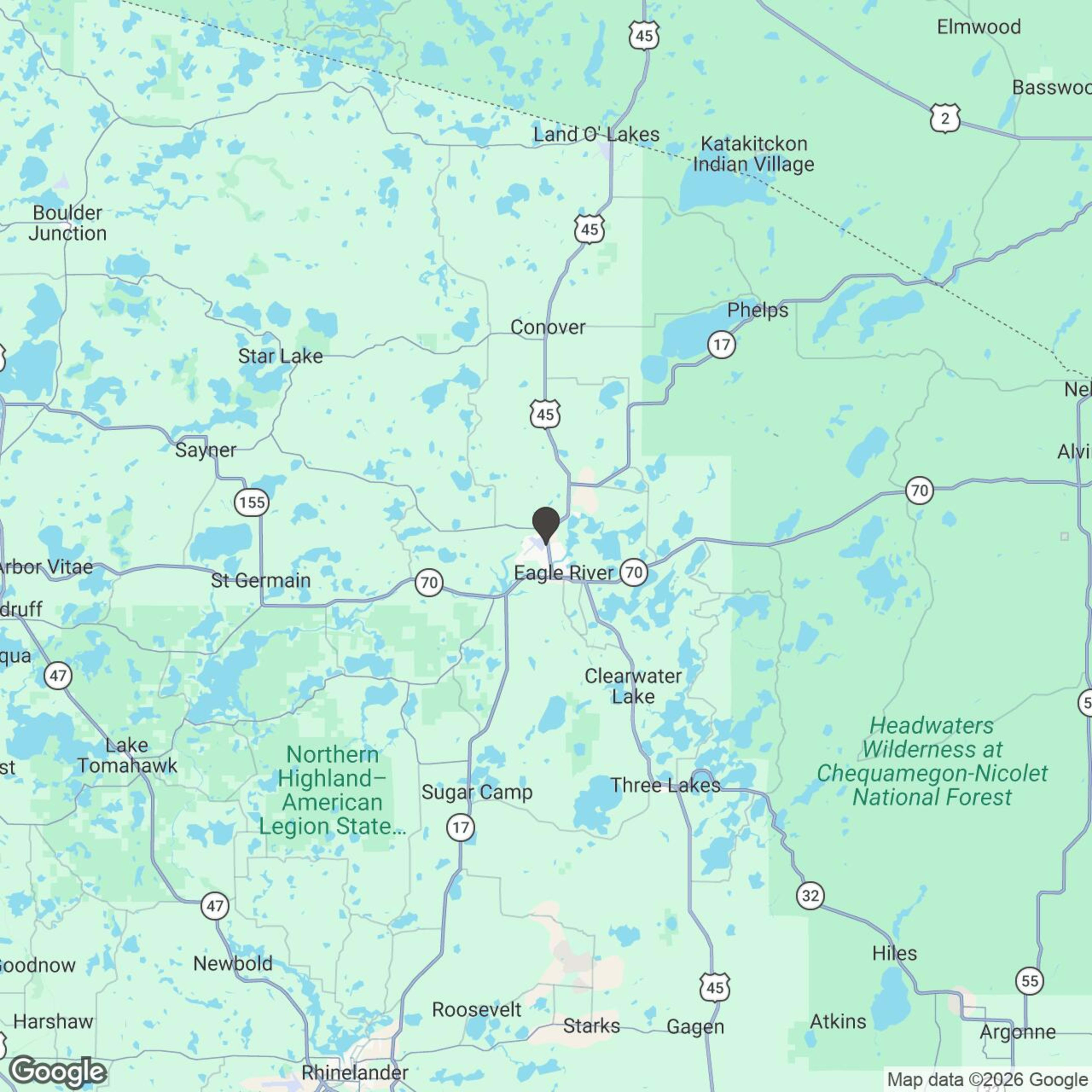 Map showing location of Paddle Board Rentals 