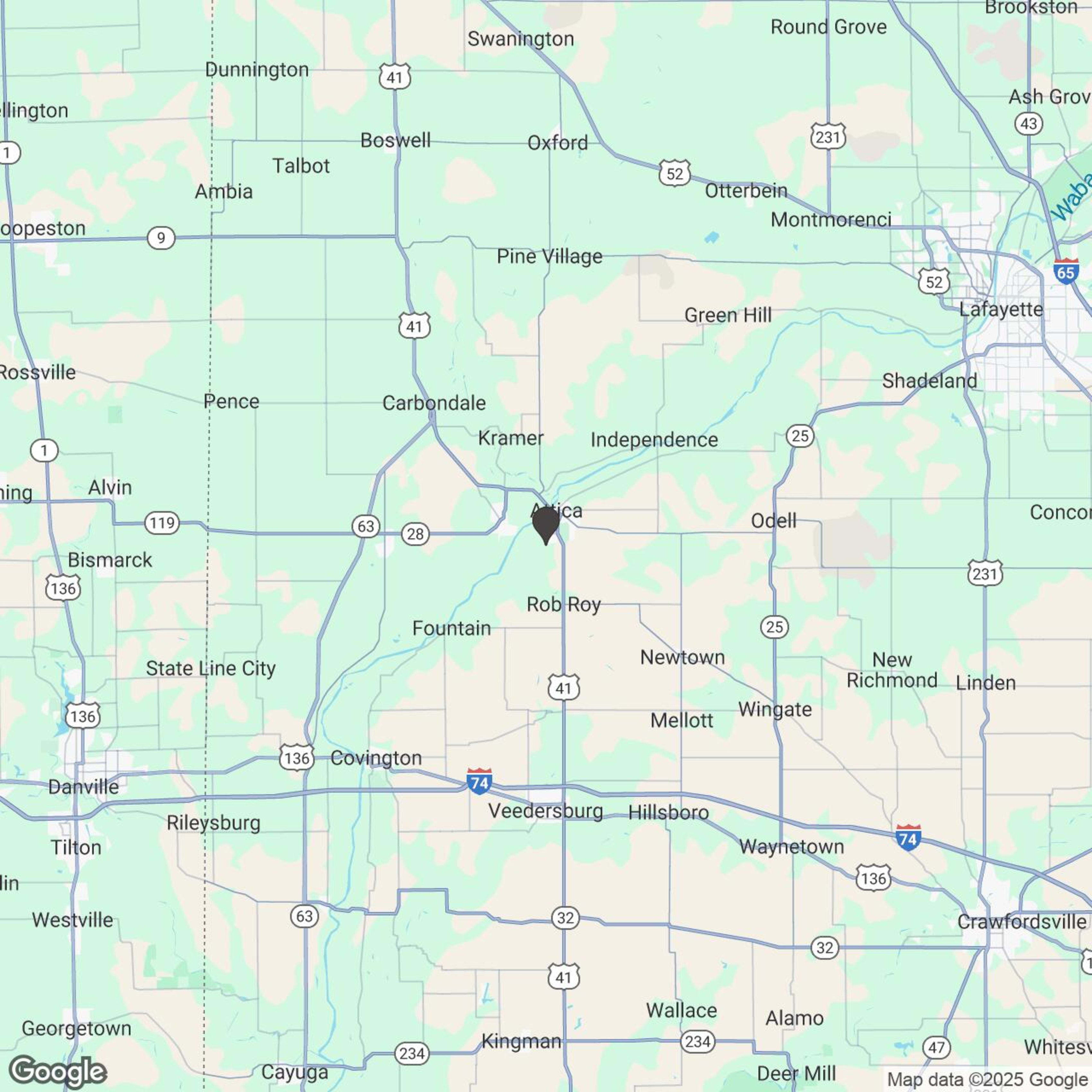 Map showing location of Slingshot Rentals - Indiana
