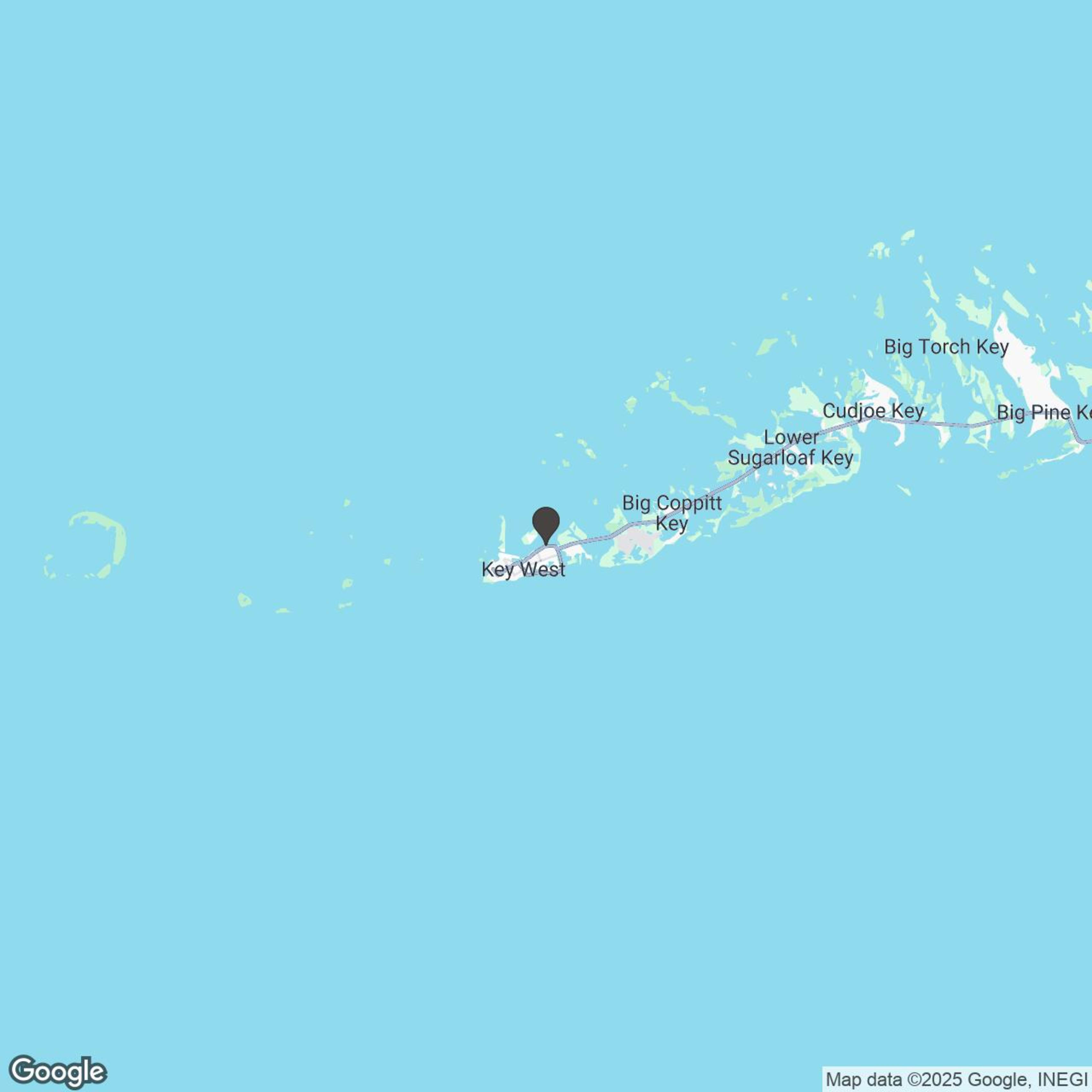 Map showing location of Cruise Key Largo