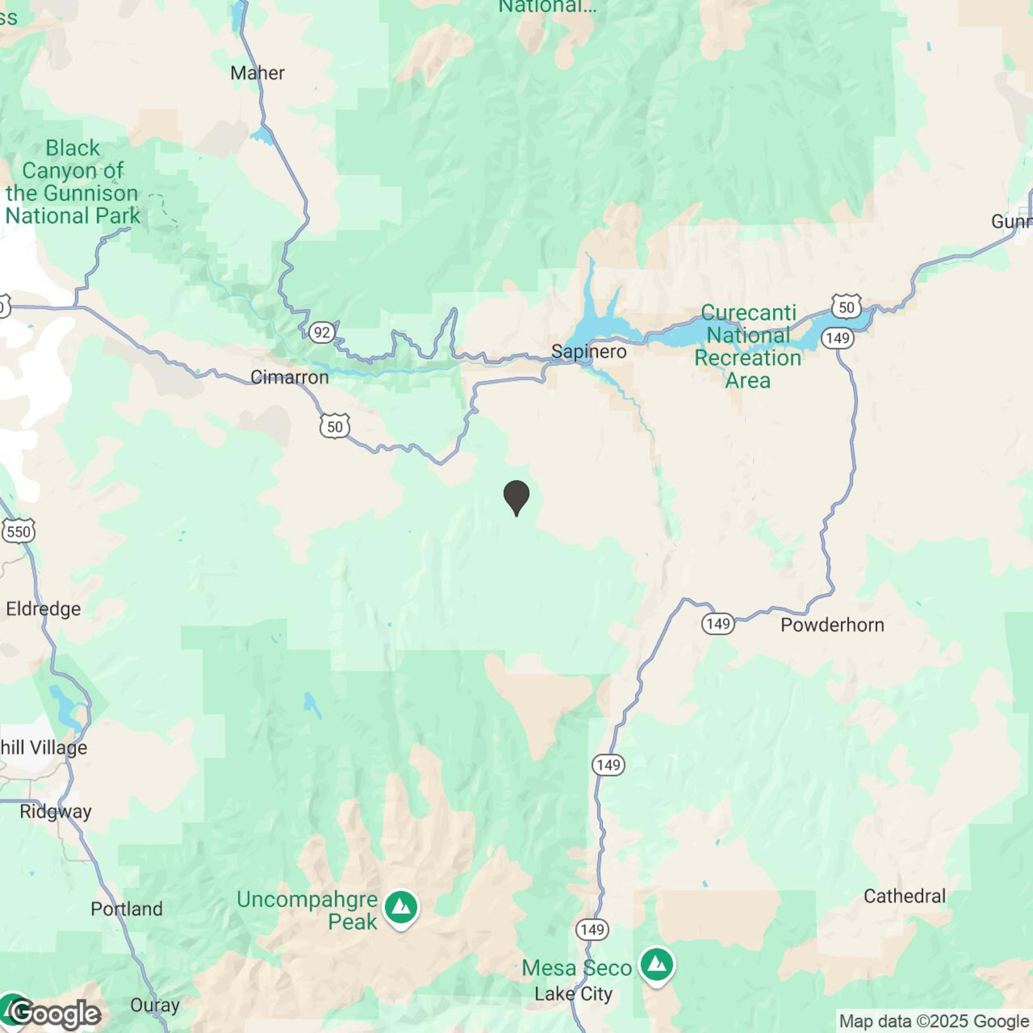 Map showing location of San Juan Mountains ATV Tour