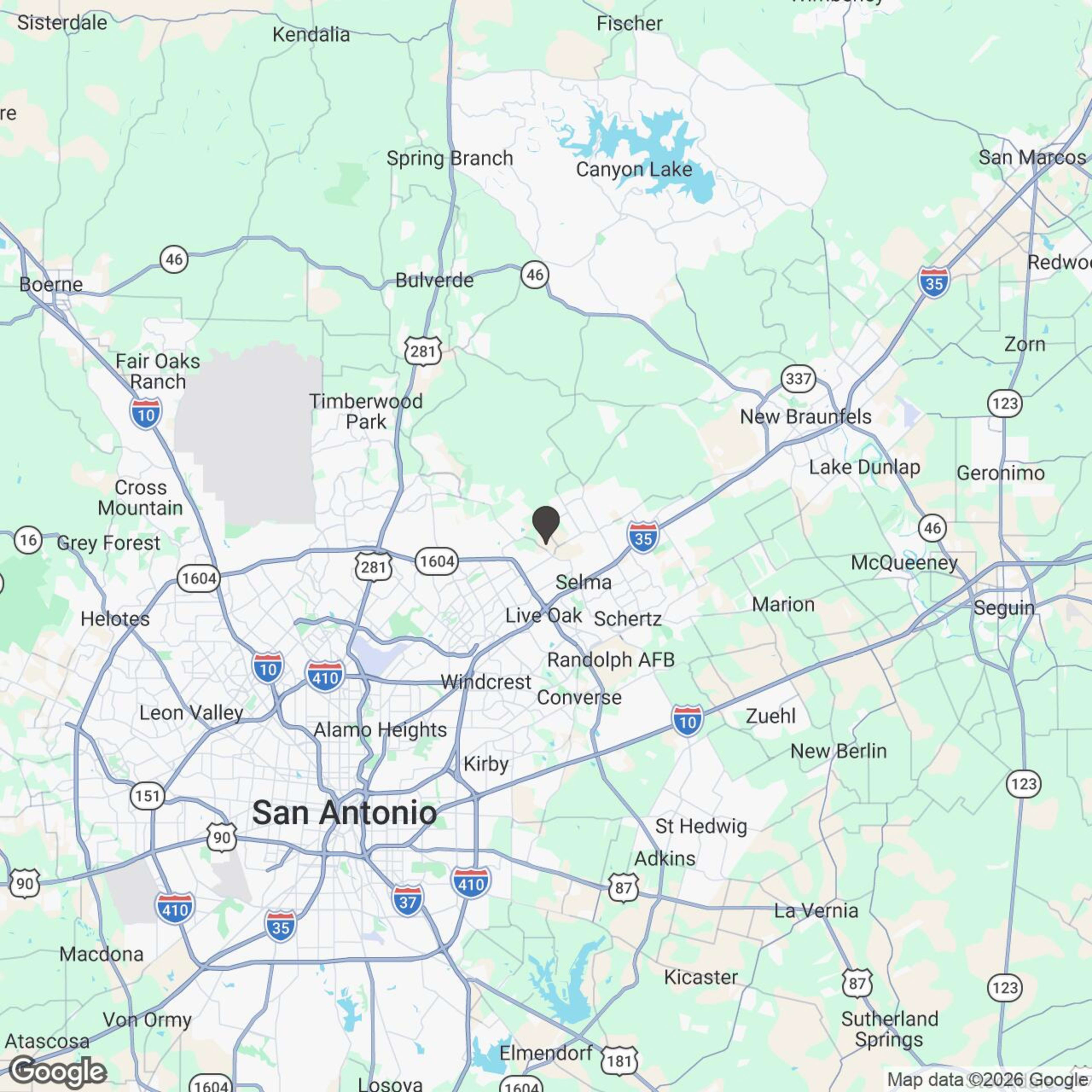 Map showing location of 3 HR | Slingshot Guadalupe Grill and Float Self-Guided Tour