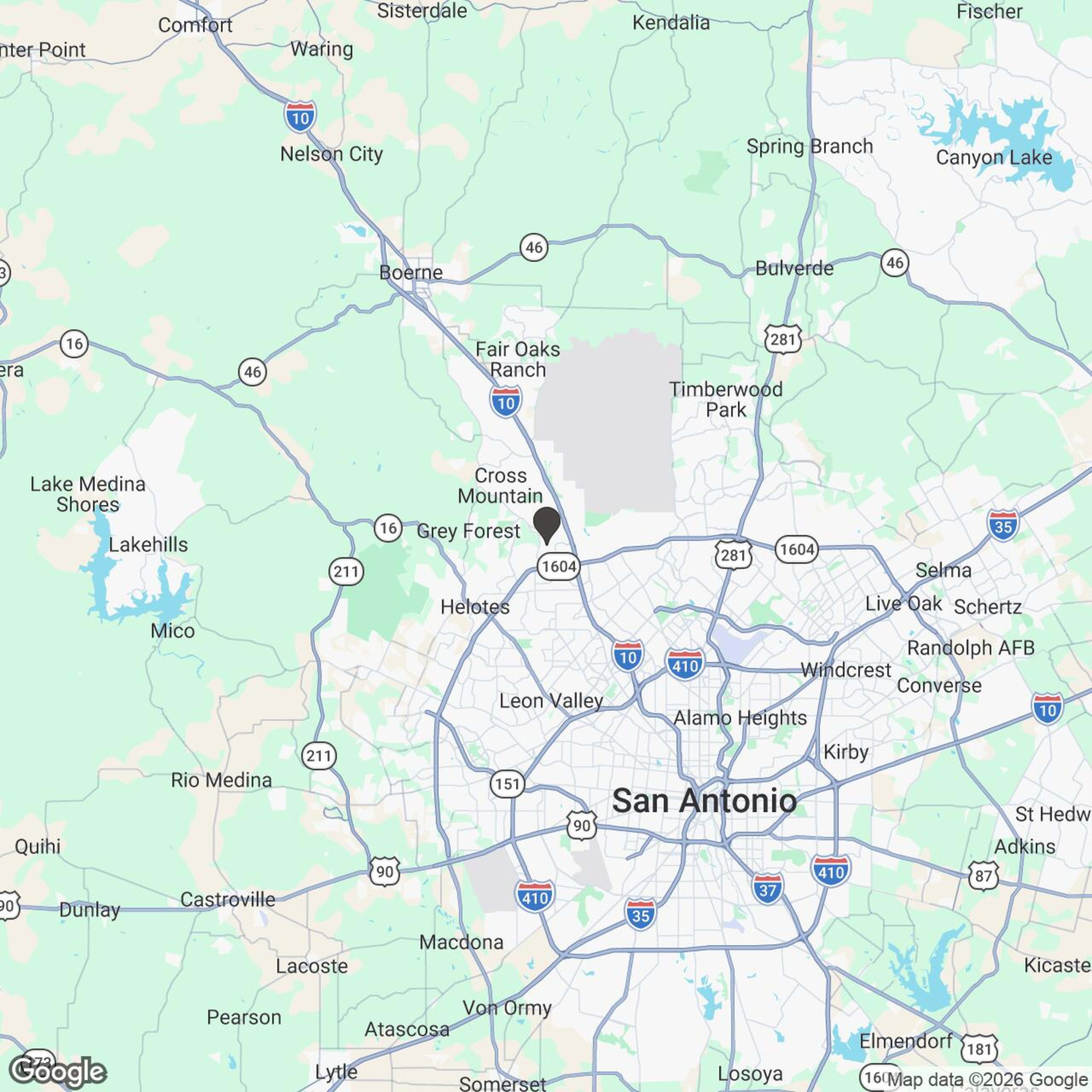 Map showing location of La Cantera Boerne Self-Guided Tour