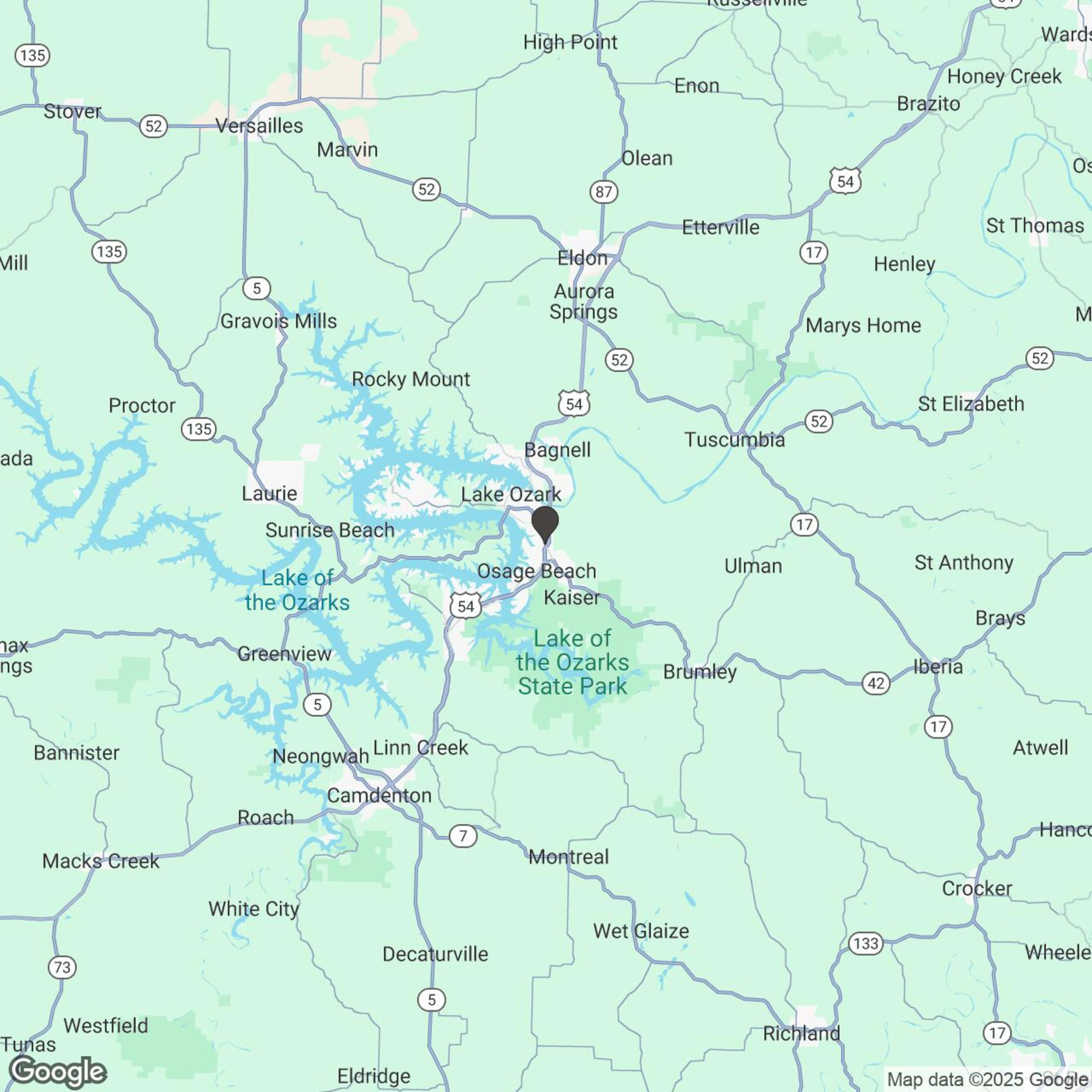 Map showing location of Self-Guided | Lake Area Adventures