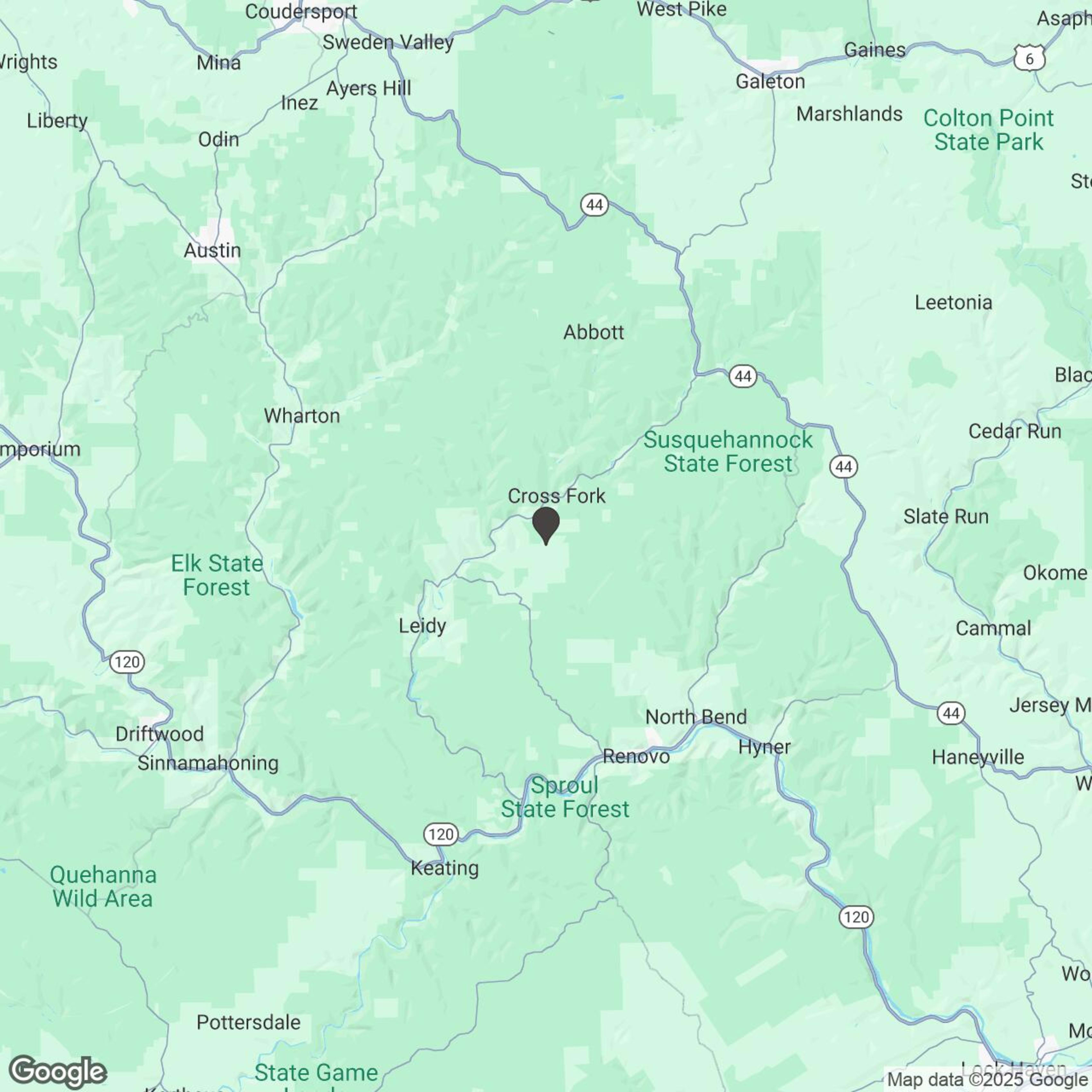 Map showing location of Off-Road Rentals