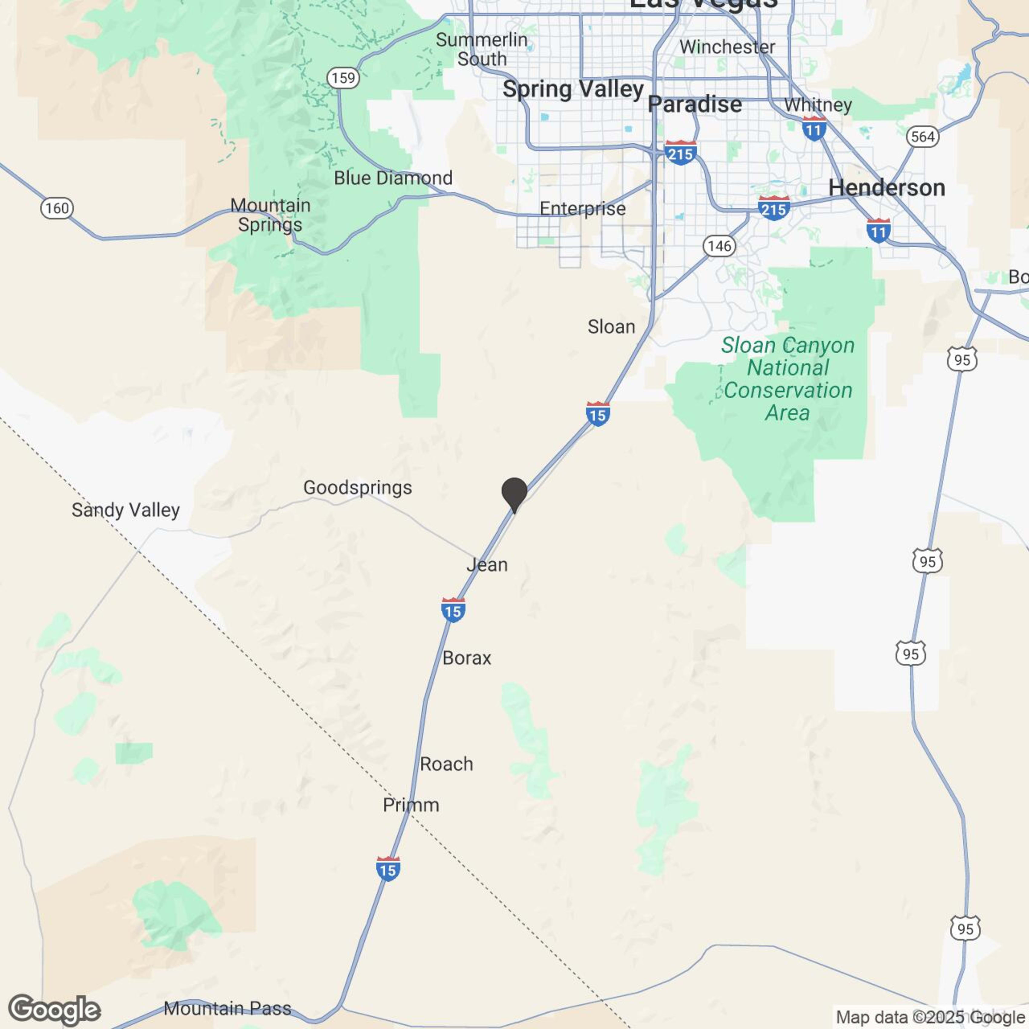 Map showing location of Las Vegas Customer Pickup (Select members only)