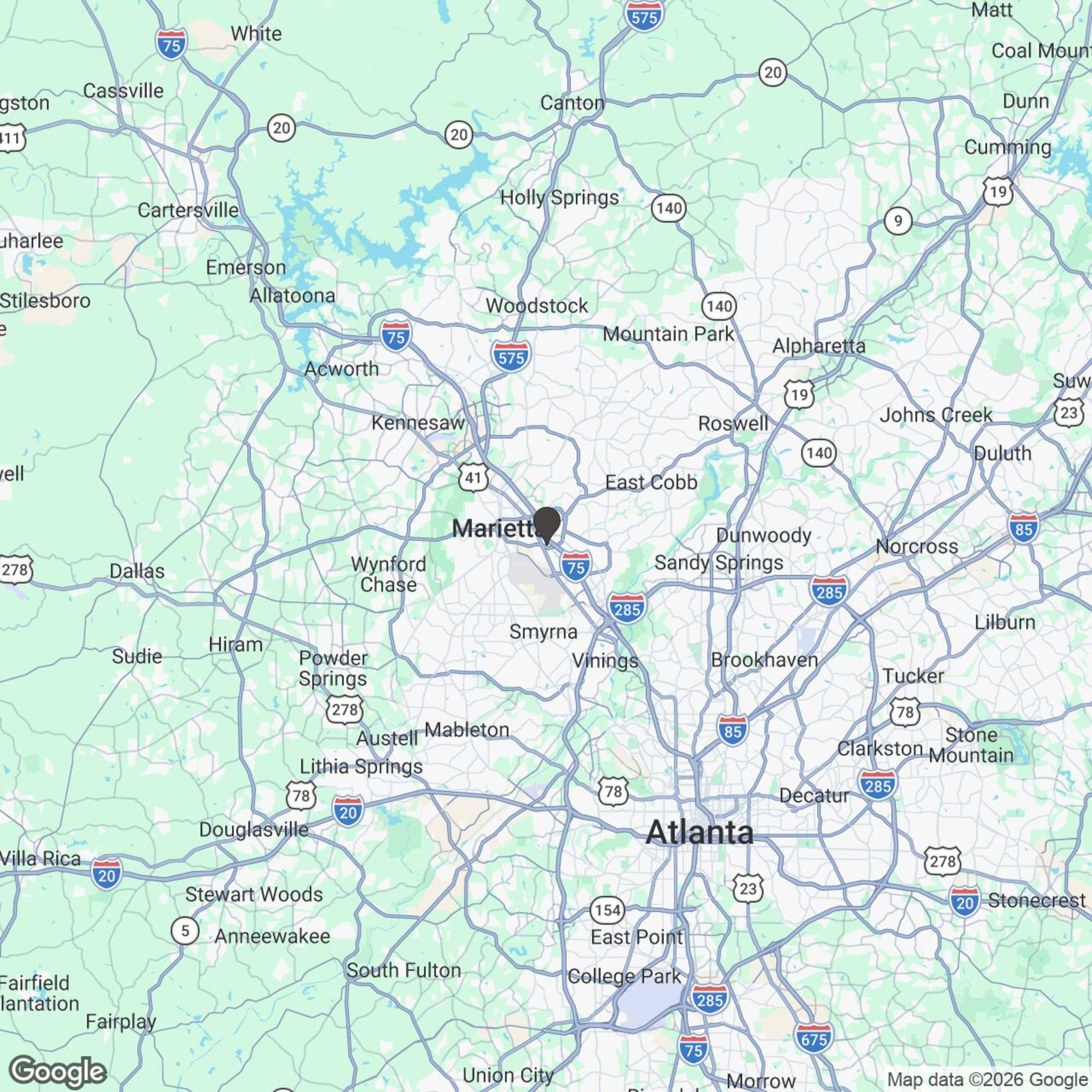 Map showing location of Ride the Mountains: Amicalola Falls Slingshot Adventure Experience