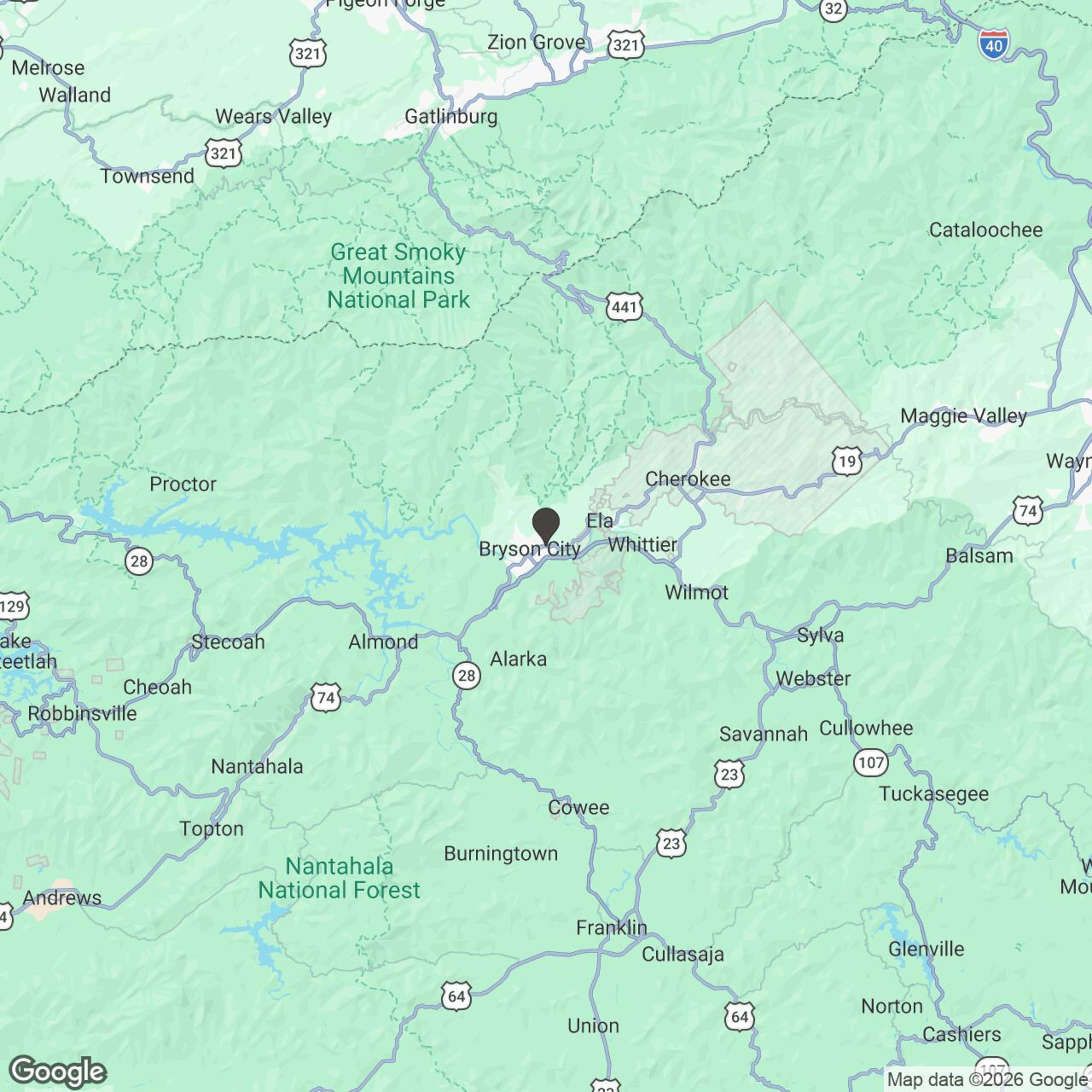 Map showing location of Slingshot Date Night