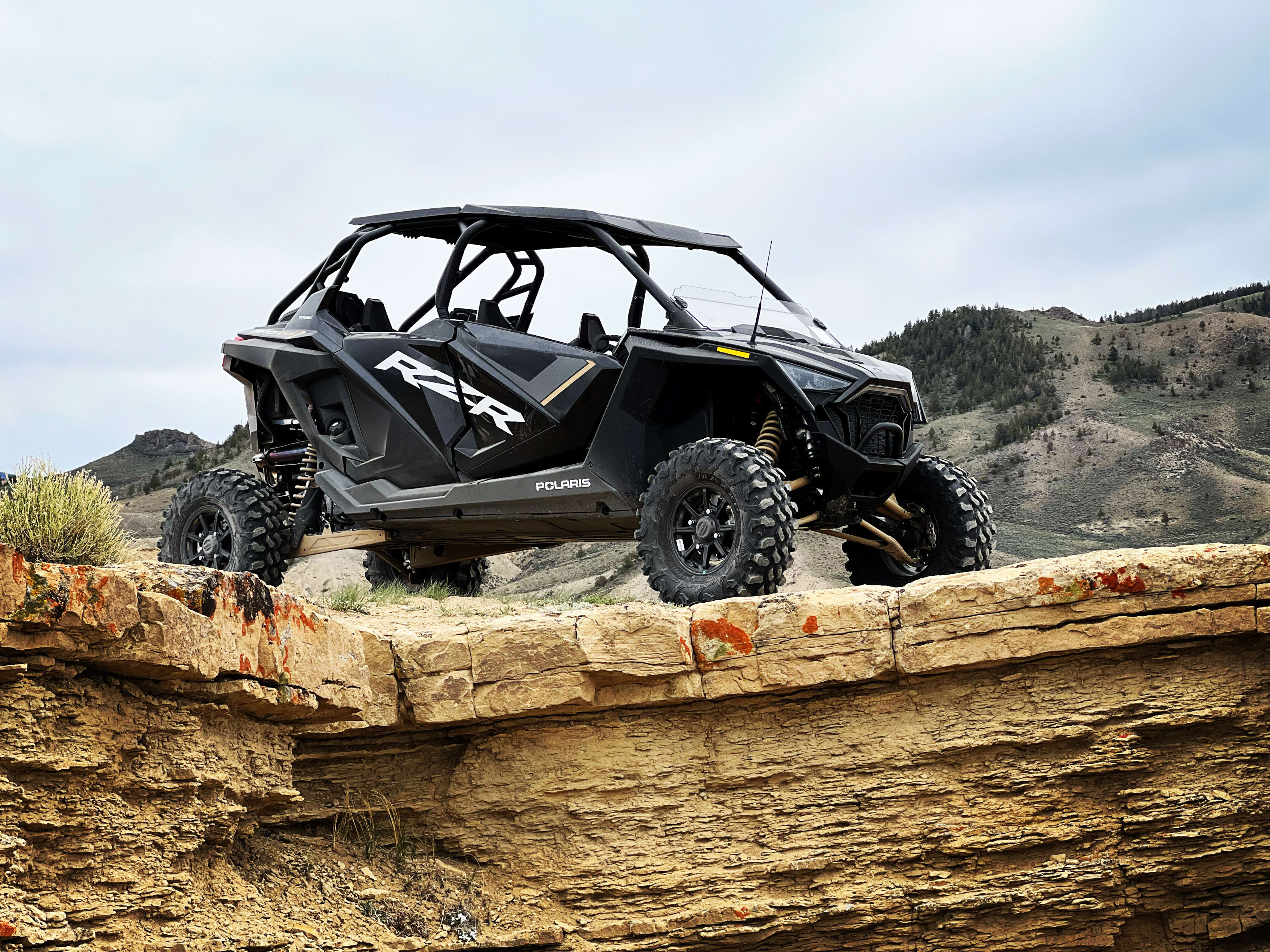 Black Polaris RZR near Kremmling, Colorado