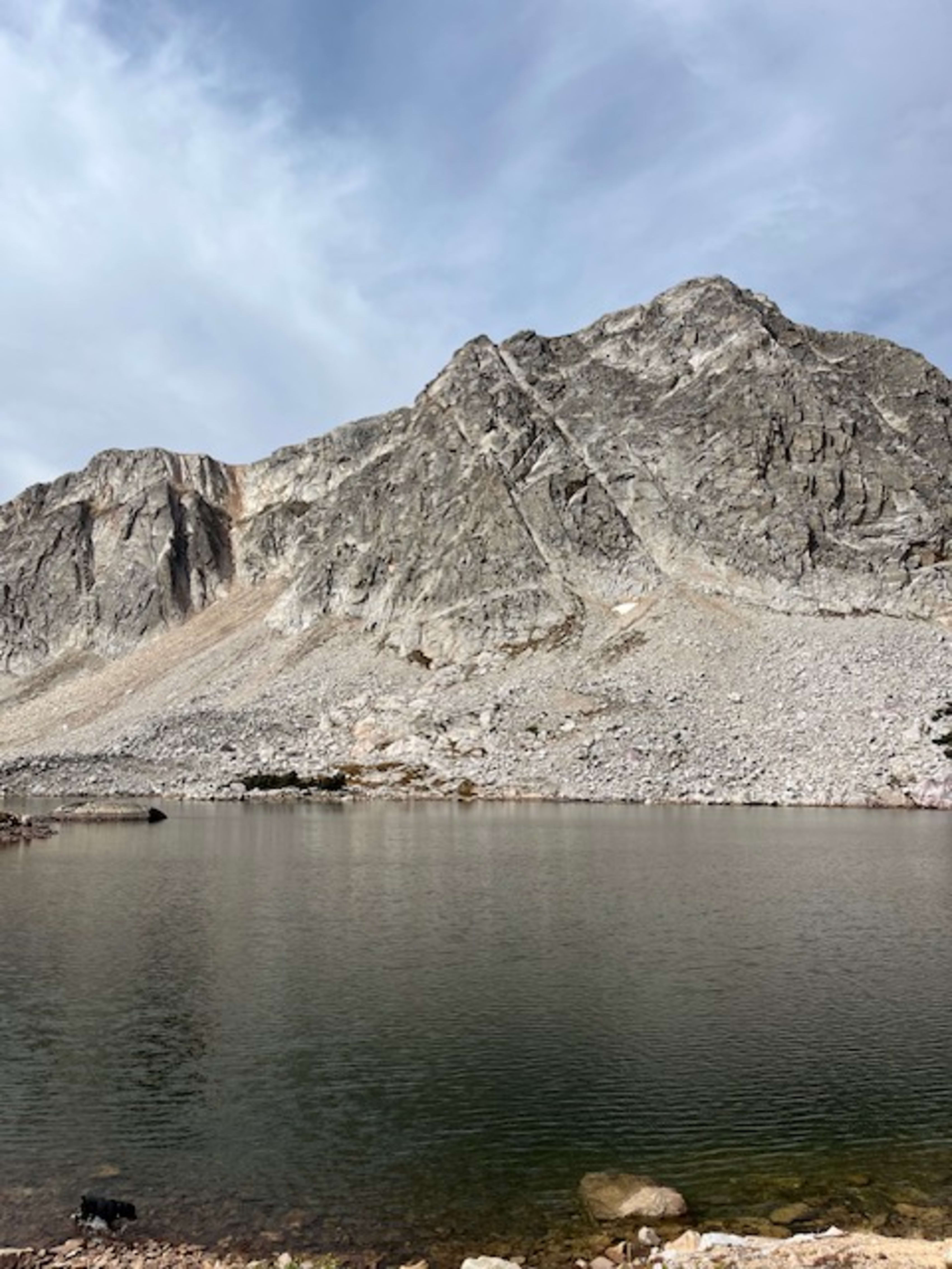Small lake in Wyoming by mountain