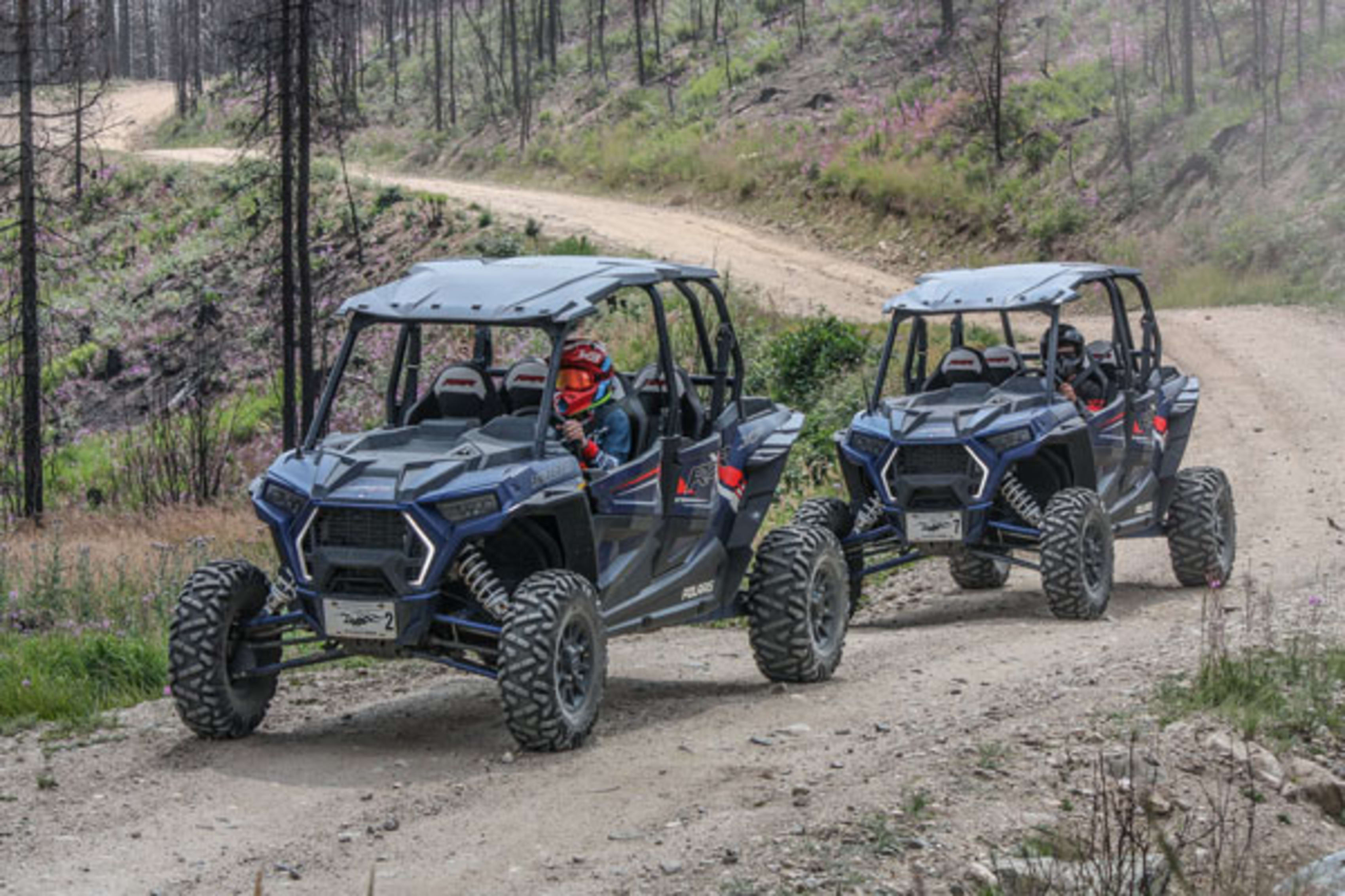 Polaris RZR side by sides on Colorado trail