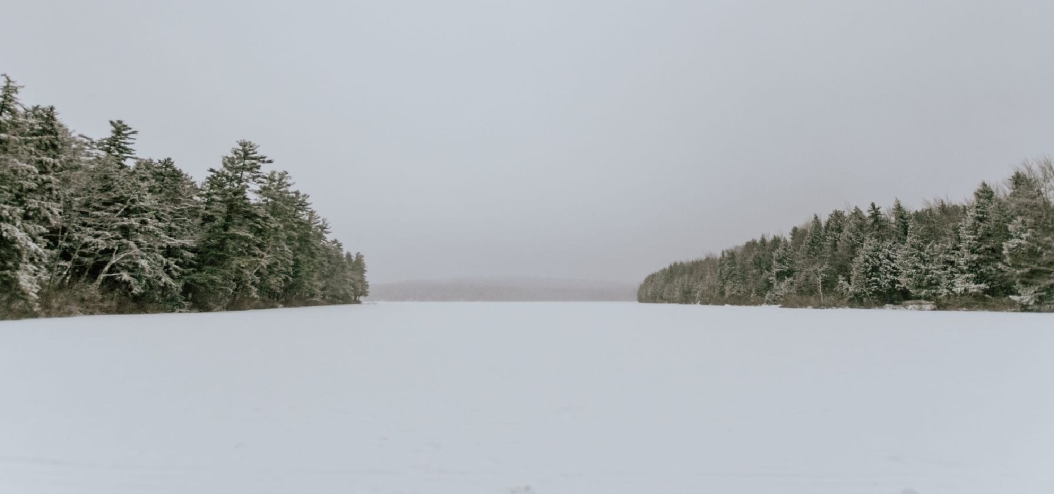 Winter scene near The Forks, Maine.