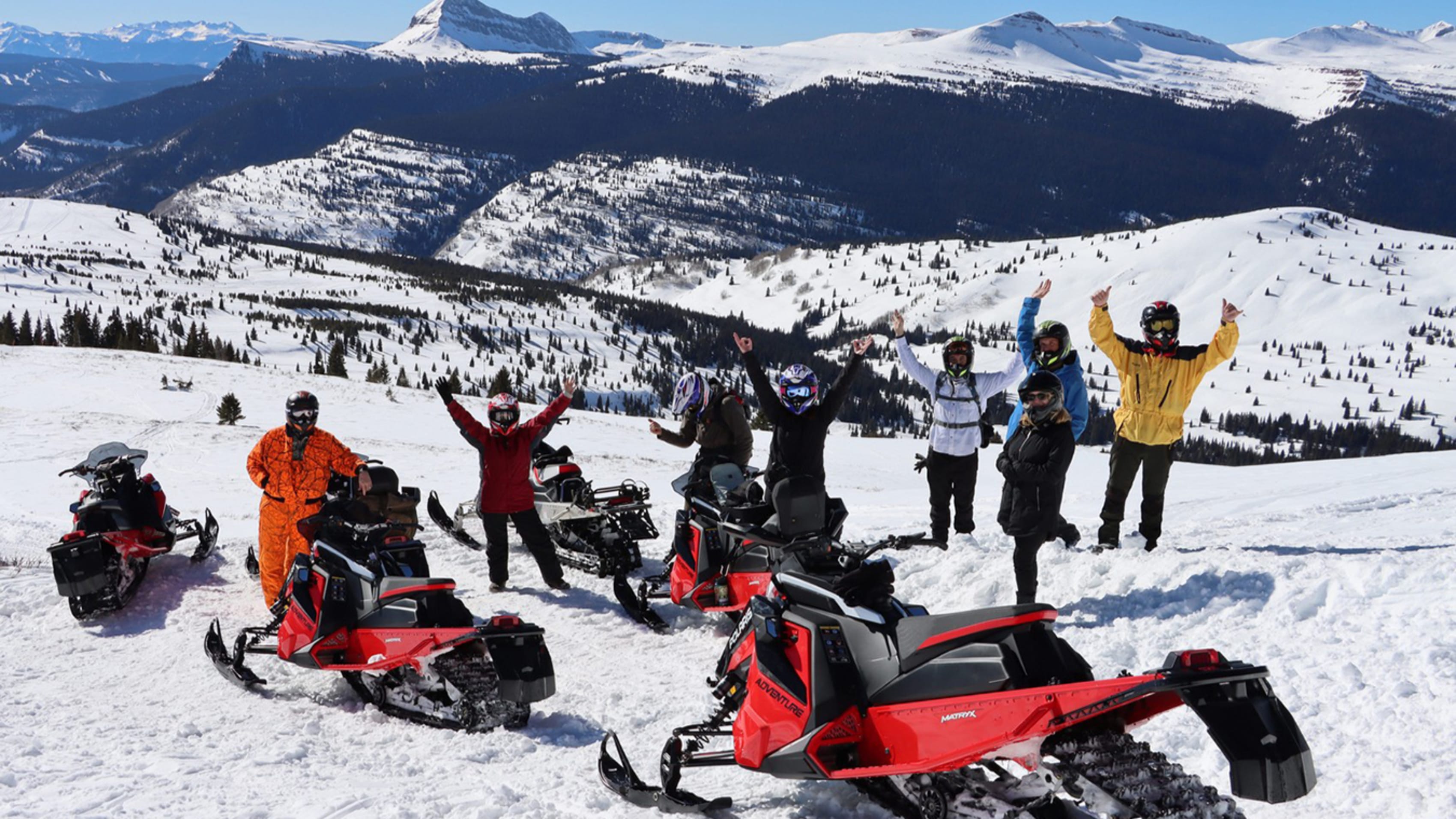 Guided Snowmobile Tours in the Rocky Mountains