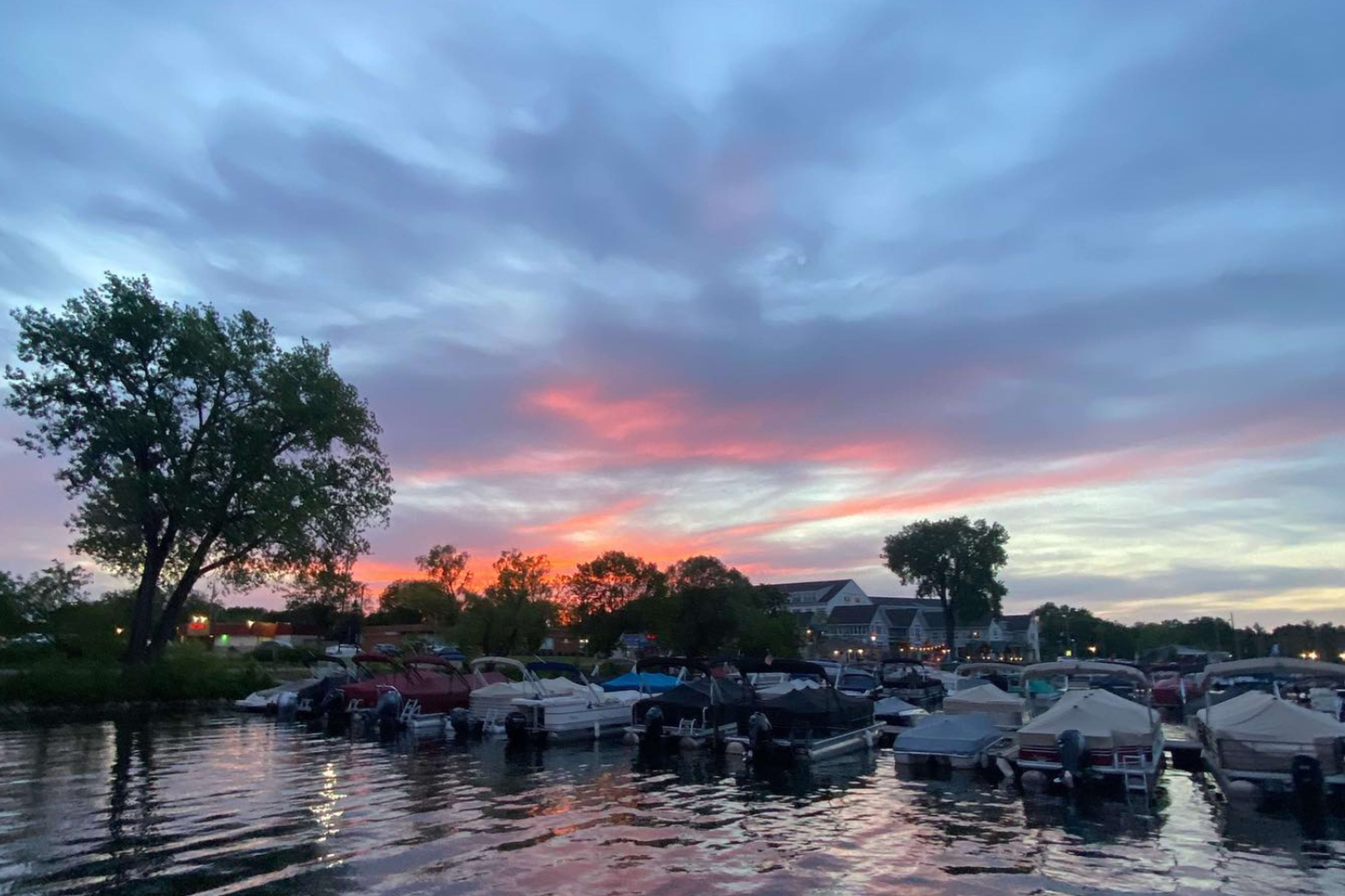 YBC-White Bear Lake marina at sunset