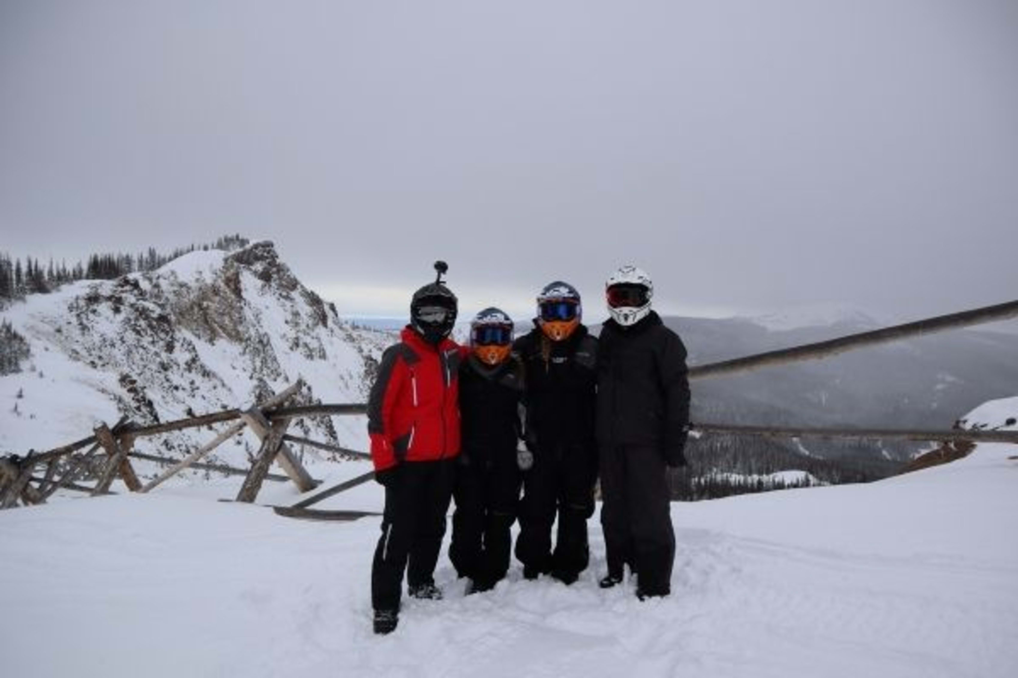 Four snowmobilers in Colorado