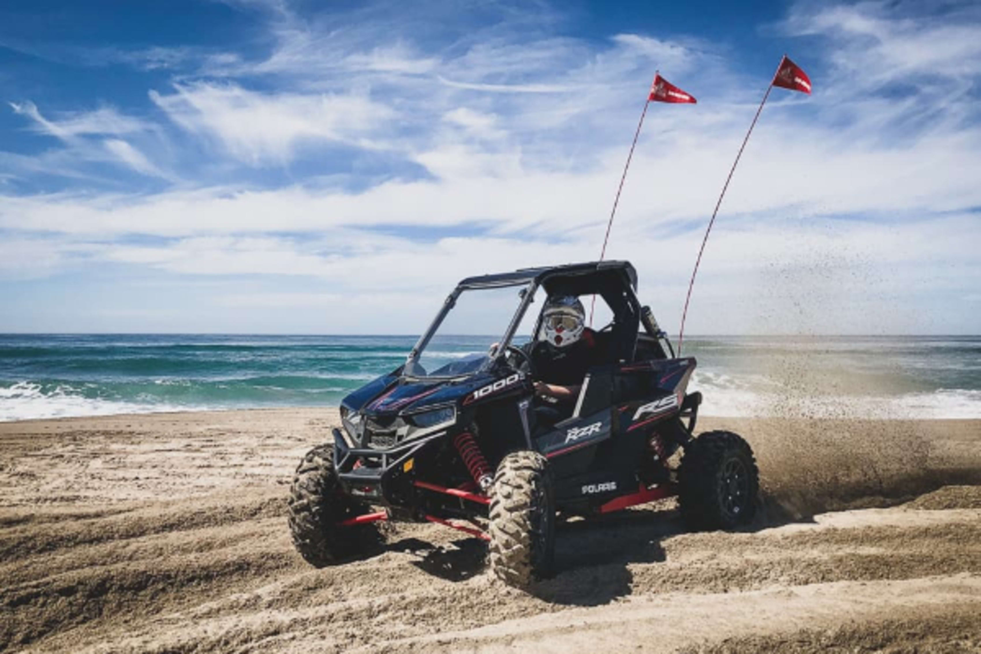 Polaris RZR on Oregon beach
