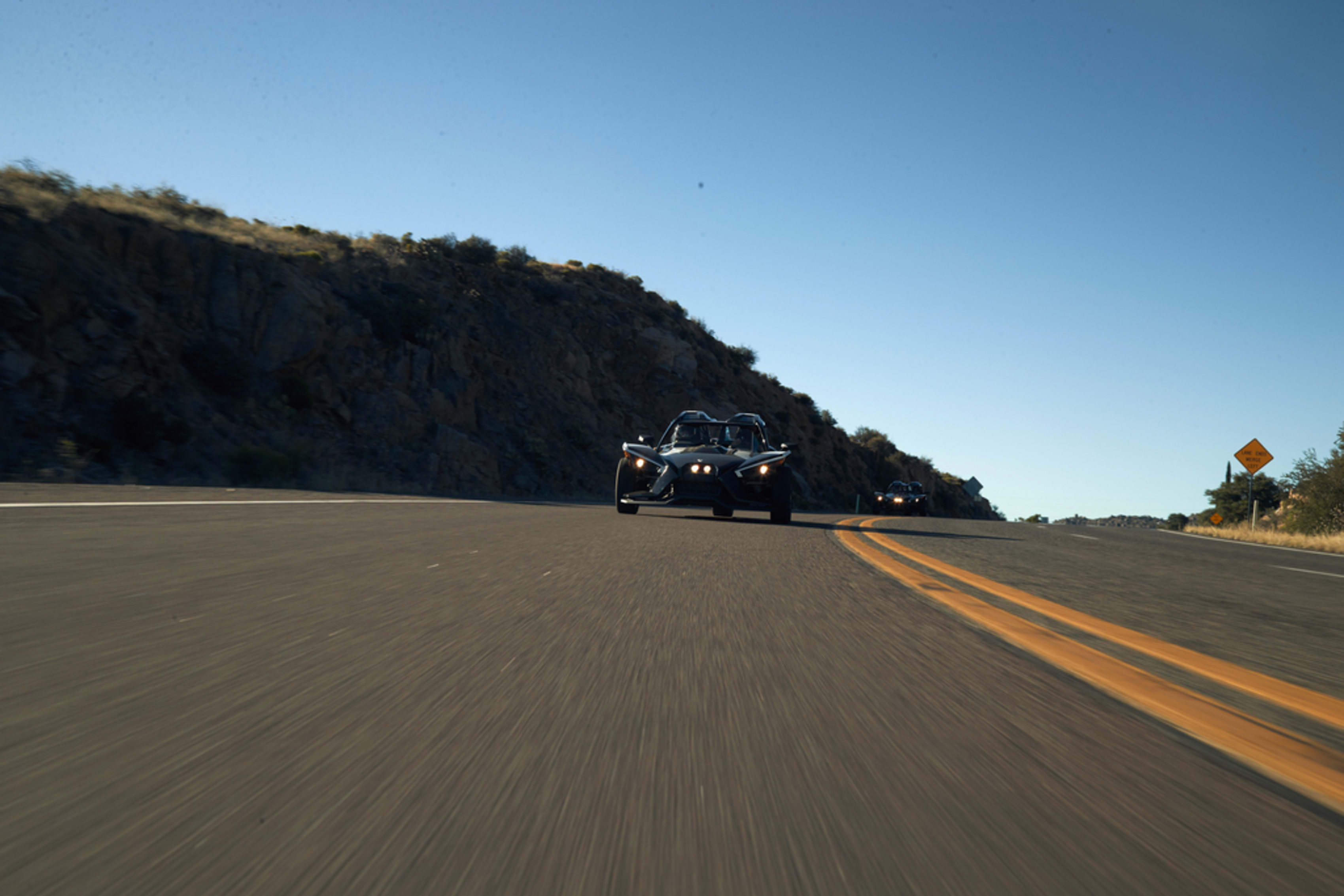 Polaris Slingshot on highway