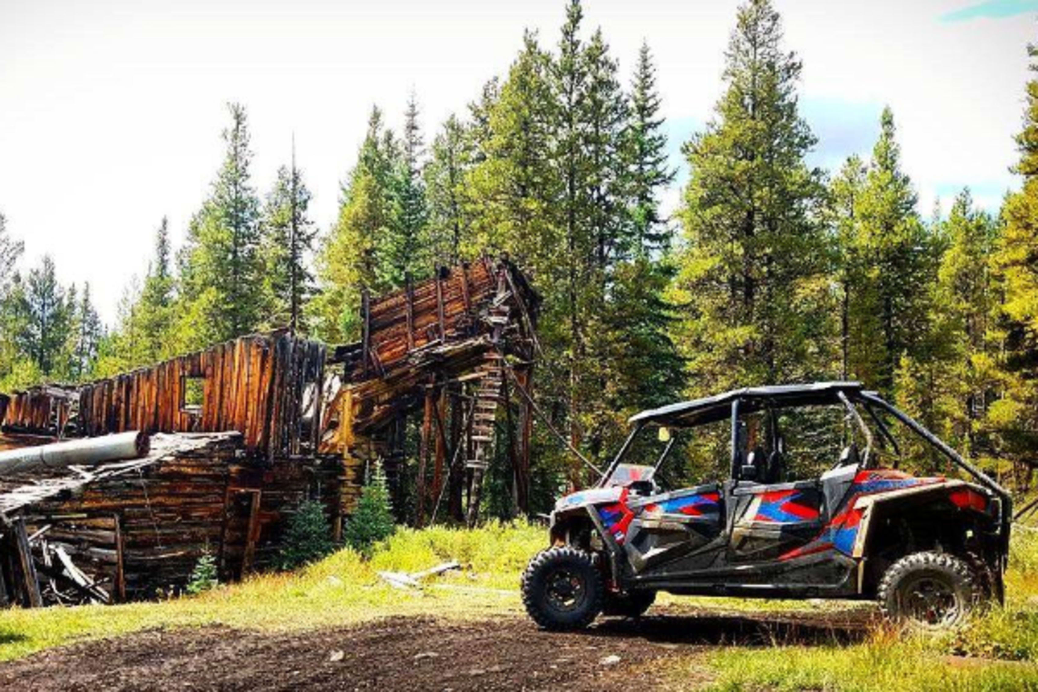 Polaris RZR near Colorado ghost town